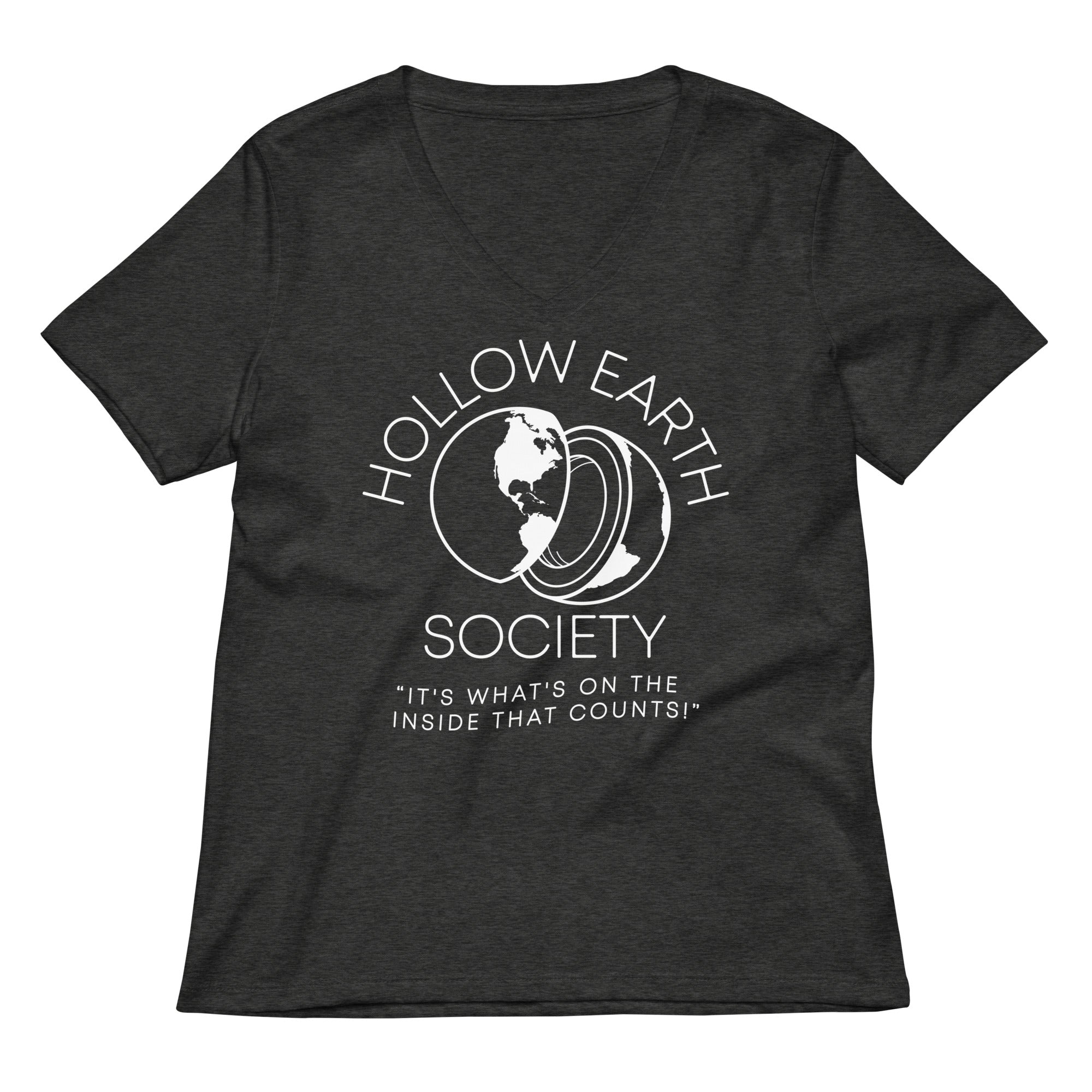 Hollow Earth Society Women's V-Neck Tee Hoodie, Sweatshirt | CoreVibeTees.com (Image 3)