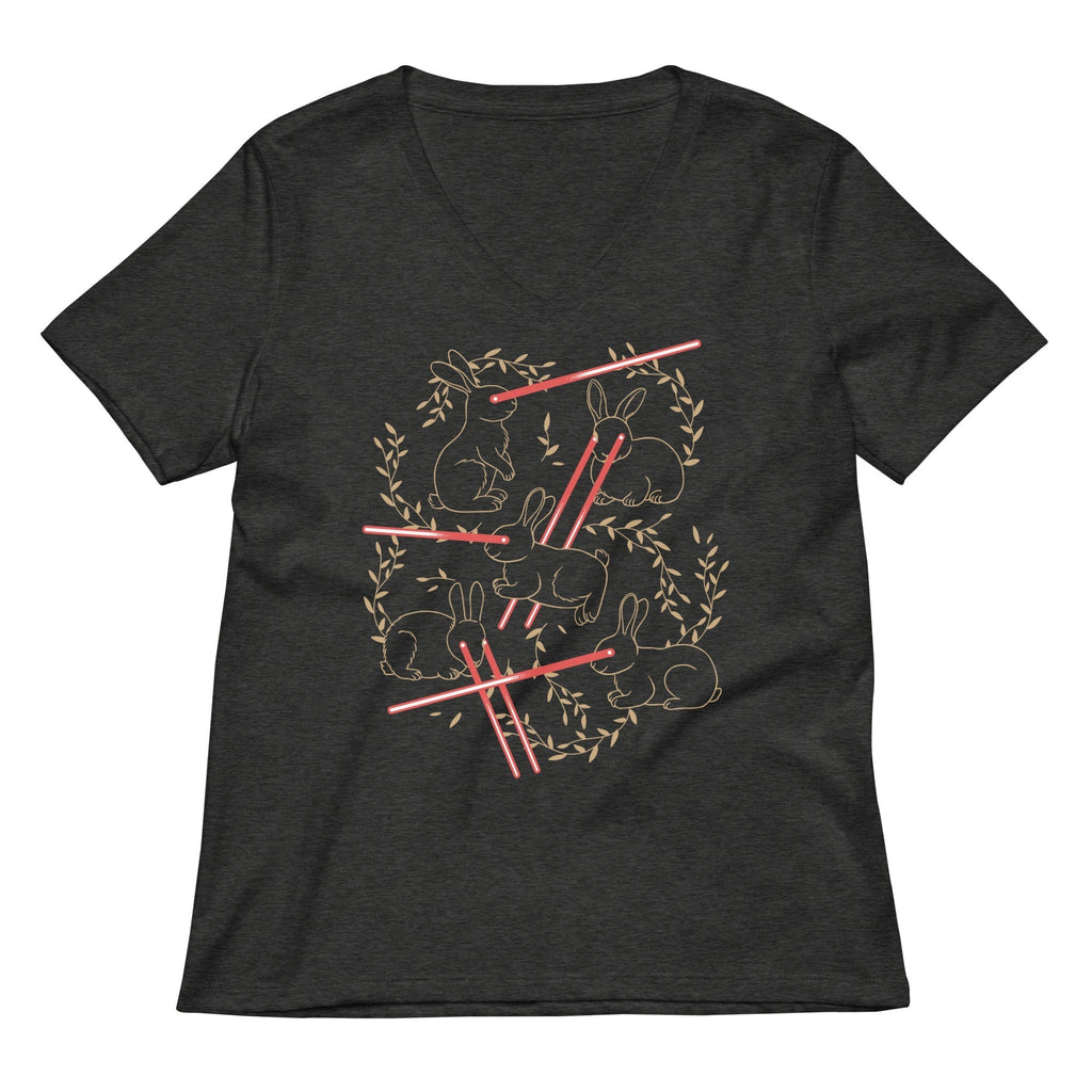 Laser Buns Women's V-Neck Tee Hoodie, Sweatshirt | CoreVibeTees.com (Image 3)