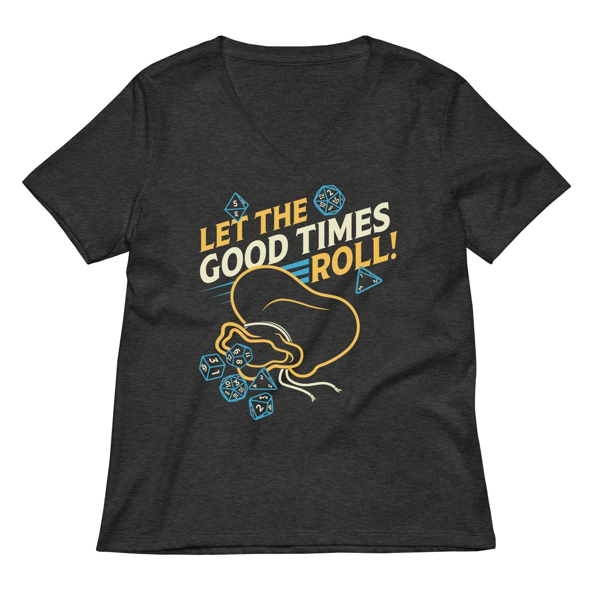 Let The Good Times Roll! Women's V-Neck Tee Hoodie, Sweatshirt | CoreVibeTees.com (Image 3)