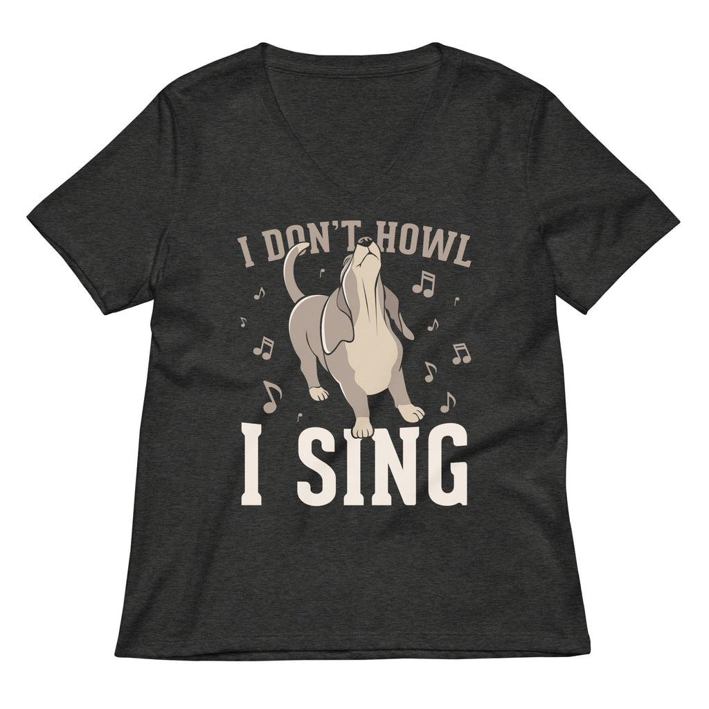I Don't Howl I Sing Women's V-Neck Tee Hoodie, Sweatshirt | CoreVibeTees.com (Image 3)