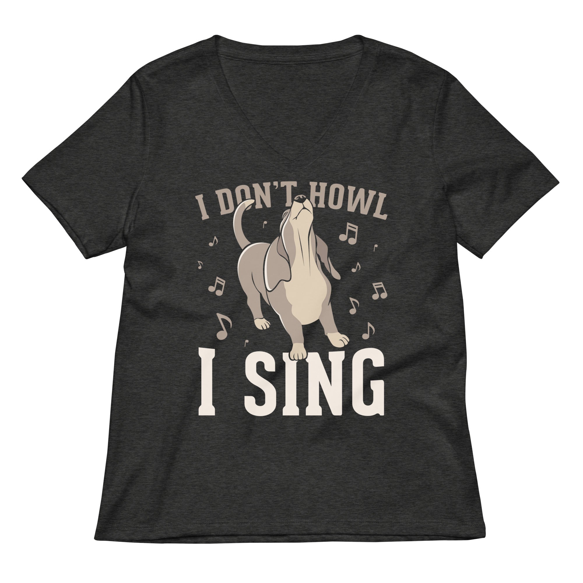 I Don't Howl I Sing Women's V-Neck Tee Hoodie, Sweatshirt | CoreVibeTees.com (Image 3)