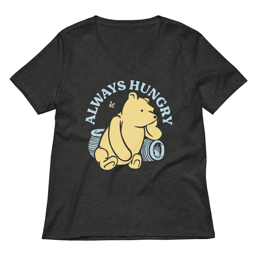Always Hungry Women's V-Neck Tee Hoodie, Sweatshirt | CoreVibeTees.com (Image 3)
