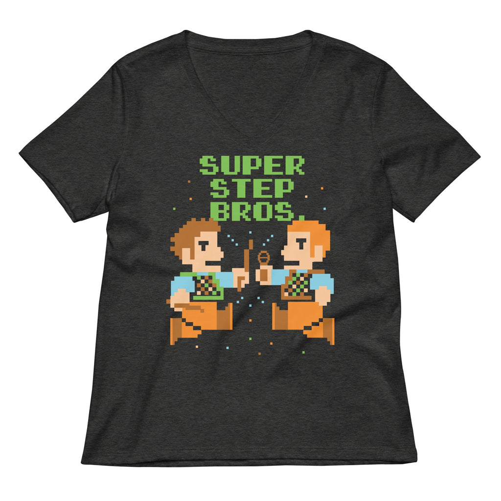 Super Step Bros Women's V-Neck Tee Hoodie, Sweatshirt | CoreVibeTees.com (Image 3)