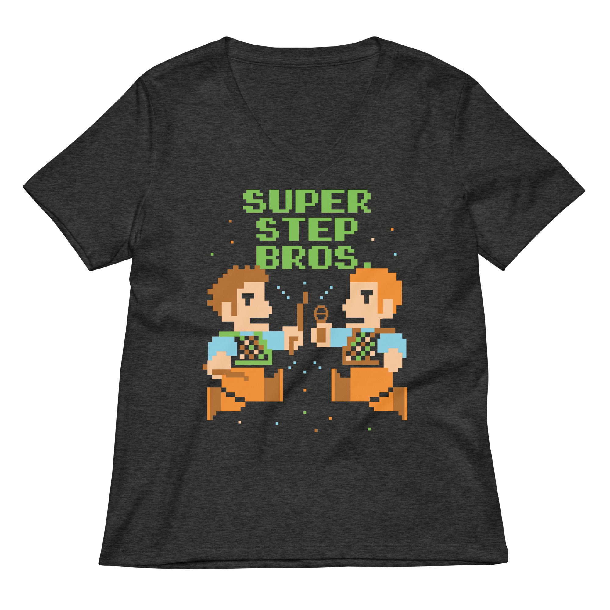 Super Step Bros Women's V-Neck Tee Hoodie, Sweatshirt | CoreVibeTees.com (Image 3)