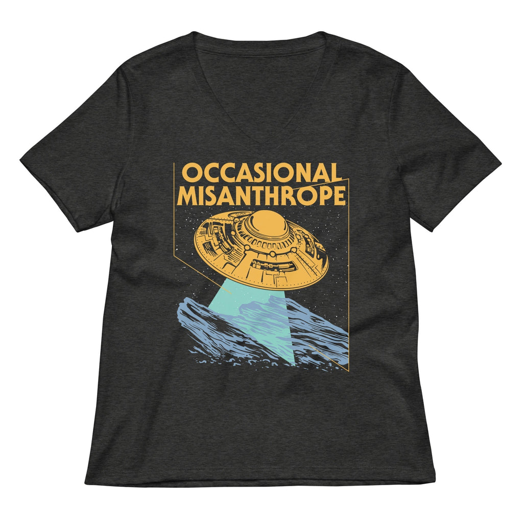 Occasional Misanthrope Women's V-Neck Tee Hoodie, Sweatshirt | CoreVibeTees.com (Image 3)