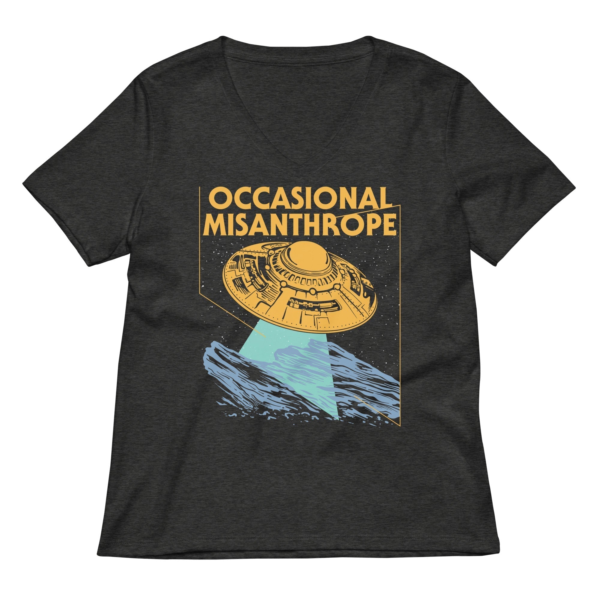 Occasional Misanthrope Women's V-Neck Tee Hoodie, Sweatshirt | CoreVibeTees.com (Image 3)