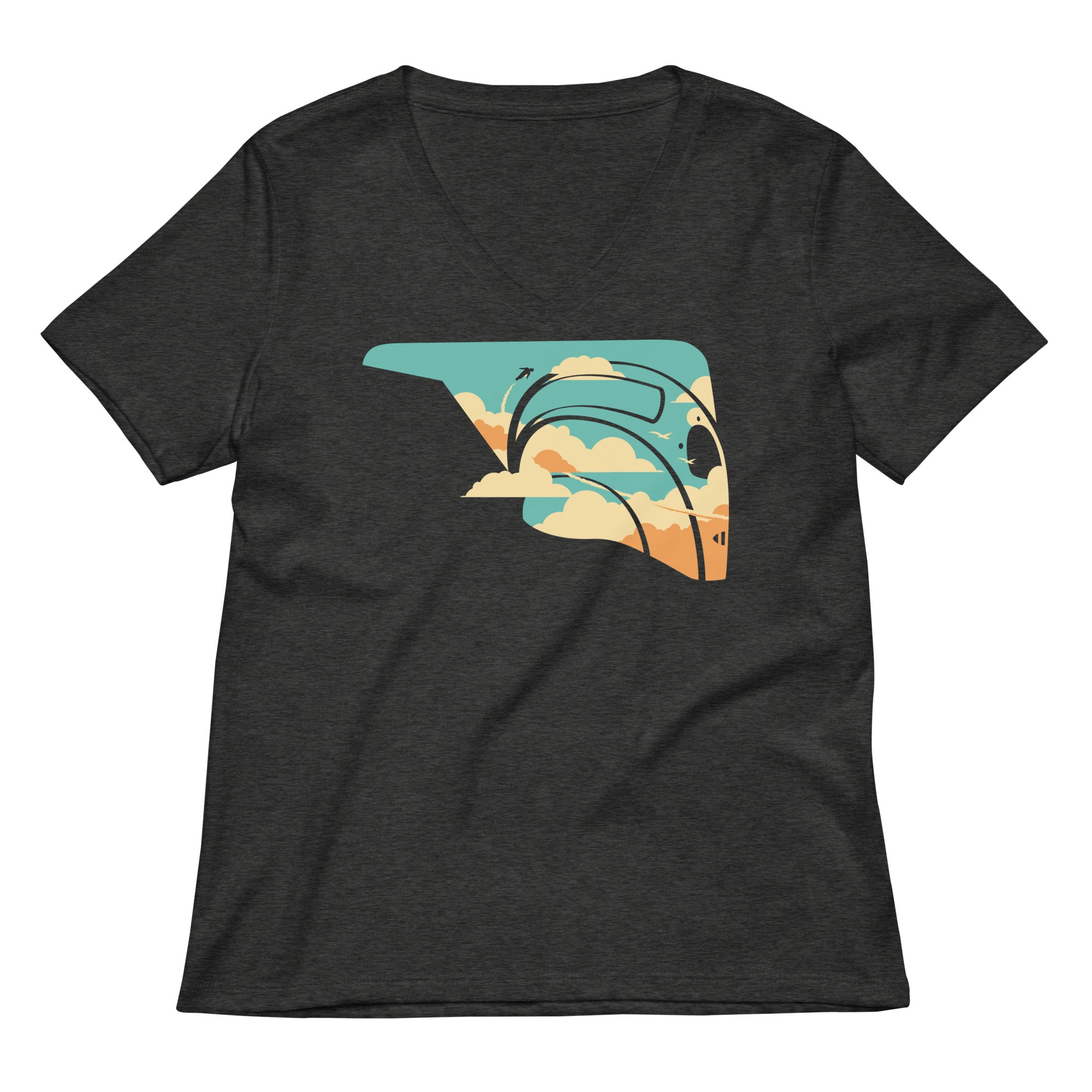 Sky Rocket Women's V-Neck Tee Hoodie, Sweatshirt | CoreVibeTees.com (Image 3)