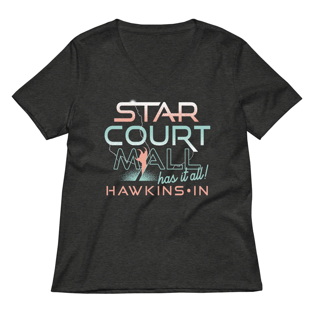 Starcourt Mall Women's V-Neck Tee Hoodie, Sweatshirt | CoreVibeTees.com (Image 3)