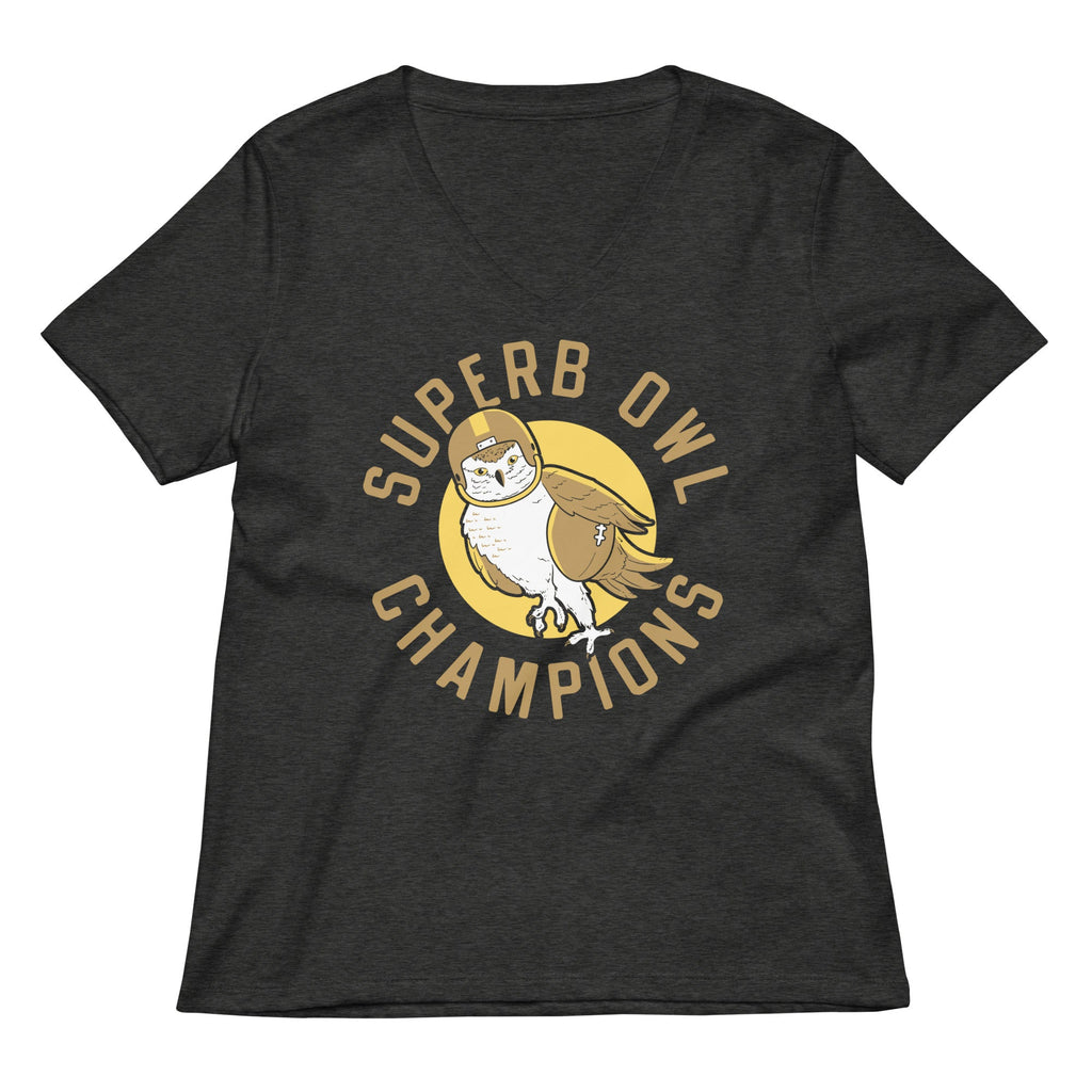 Superb Owl Women's V-Neck Tee Hoodie, Sweatshirt | CoreVibeTees.com (Image 3)