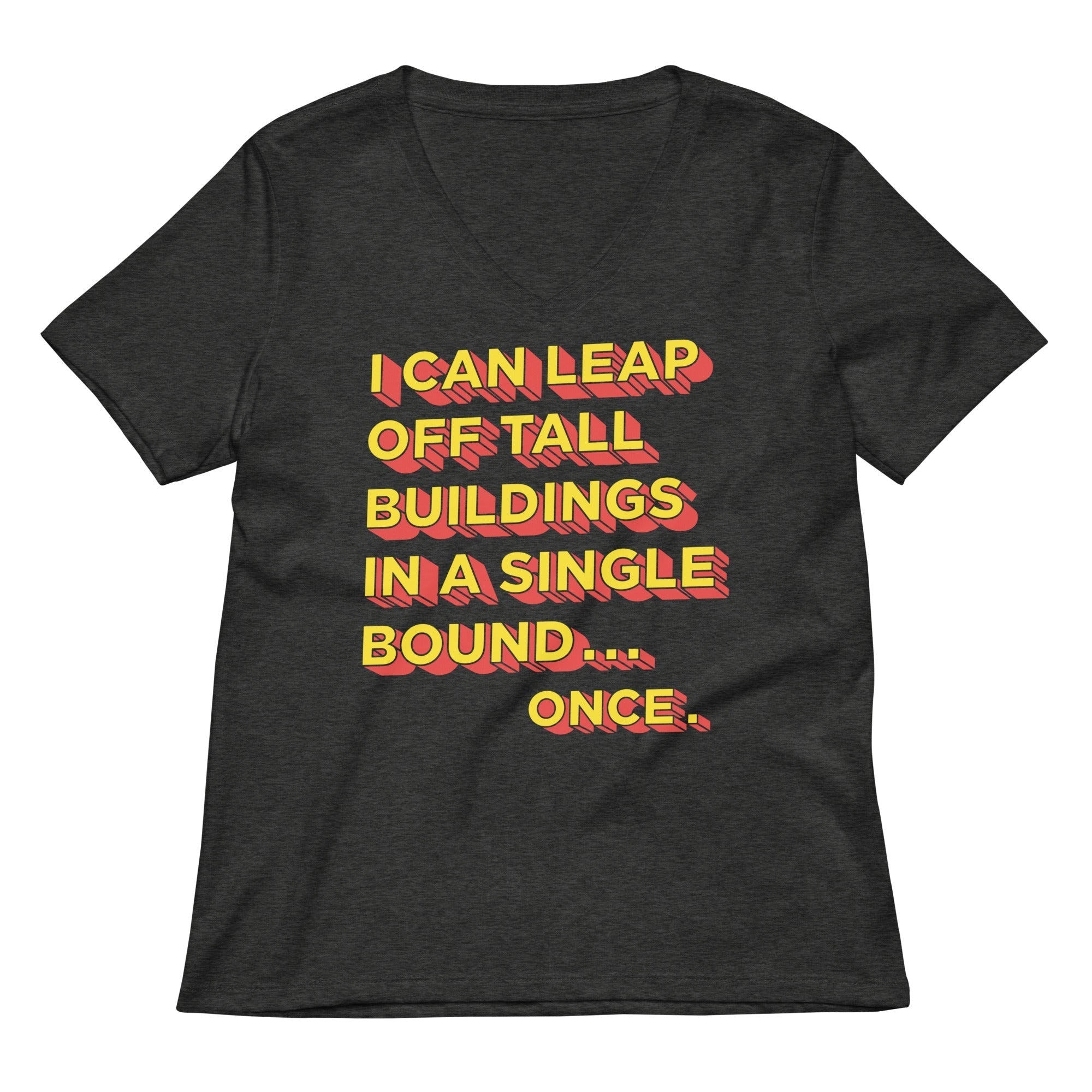 Tall Buildings In A Single Bound Women's V-Neck Tee Hoodie, Sweatshirt | CoreVibeTees.com (Image 3)