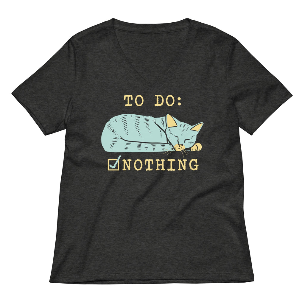To Do: Nothing Women's V-Neck Tee Hoodie, Sweatshirt | CoreVibeTees.com (Image 3)