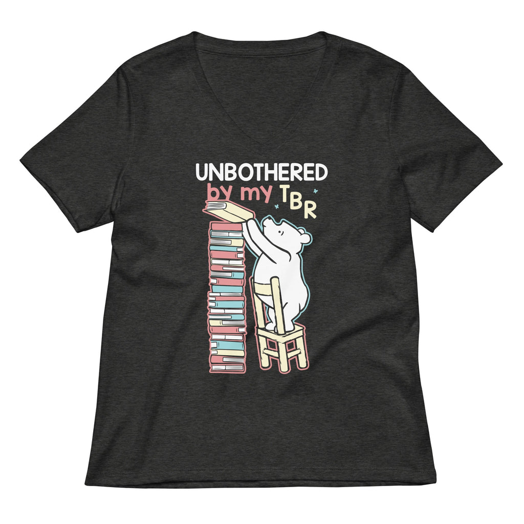 Unbothered By My TBR Women's V-Neck Tee Hoodie, Sweatshirt | CoreVibeTees.com (Image 1)