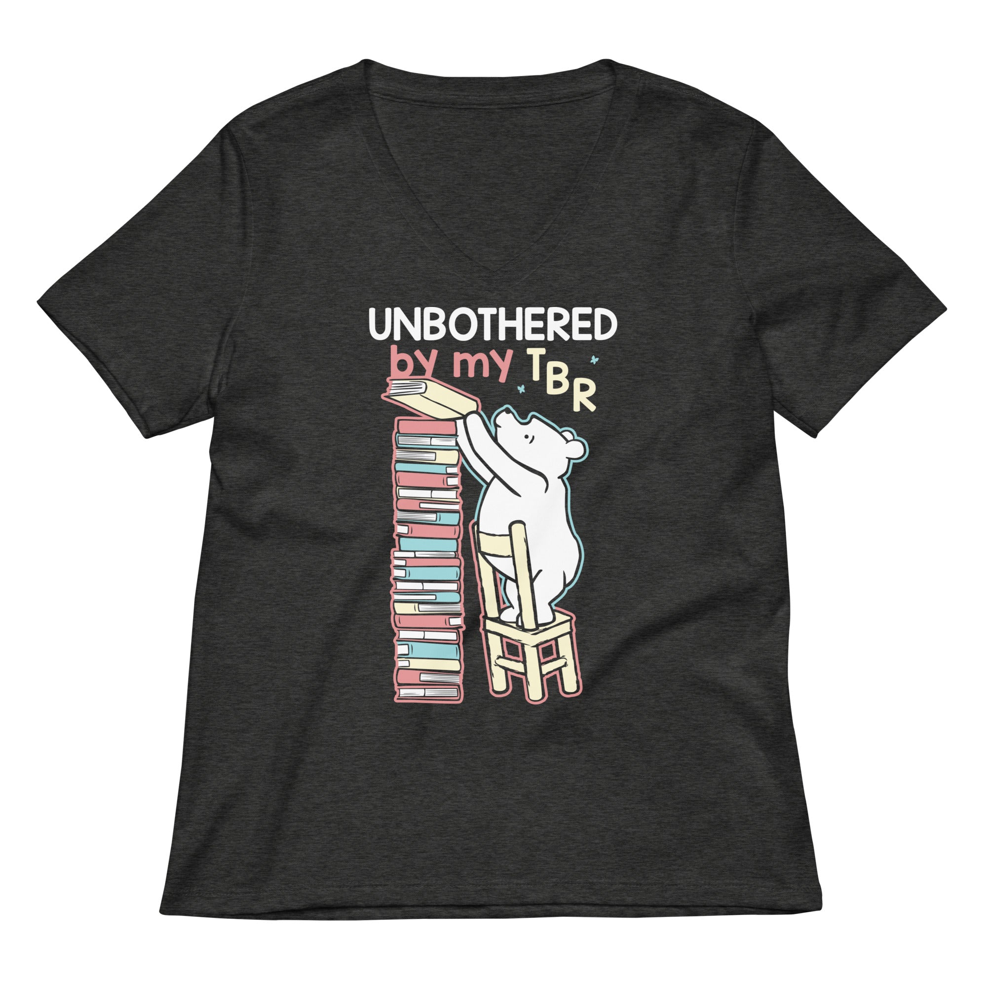 Unbothered By My TBR Women's V-Neck Tee Hoodie, Sweatshirt | CoreVibeTees.com (Image 1)