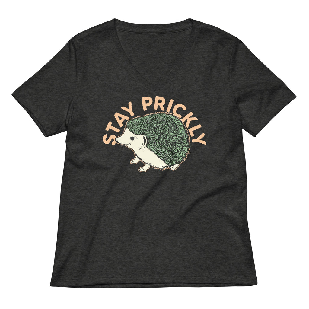 Stay Prickly Women's V-Neck Tee Hoodie, Sweatshirt | CoreVibeTees.com (Image 3)