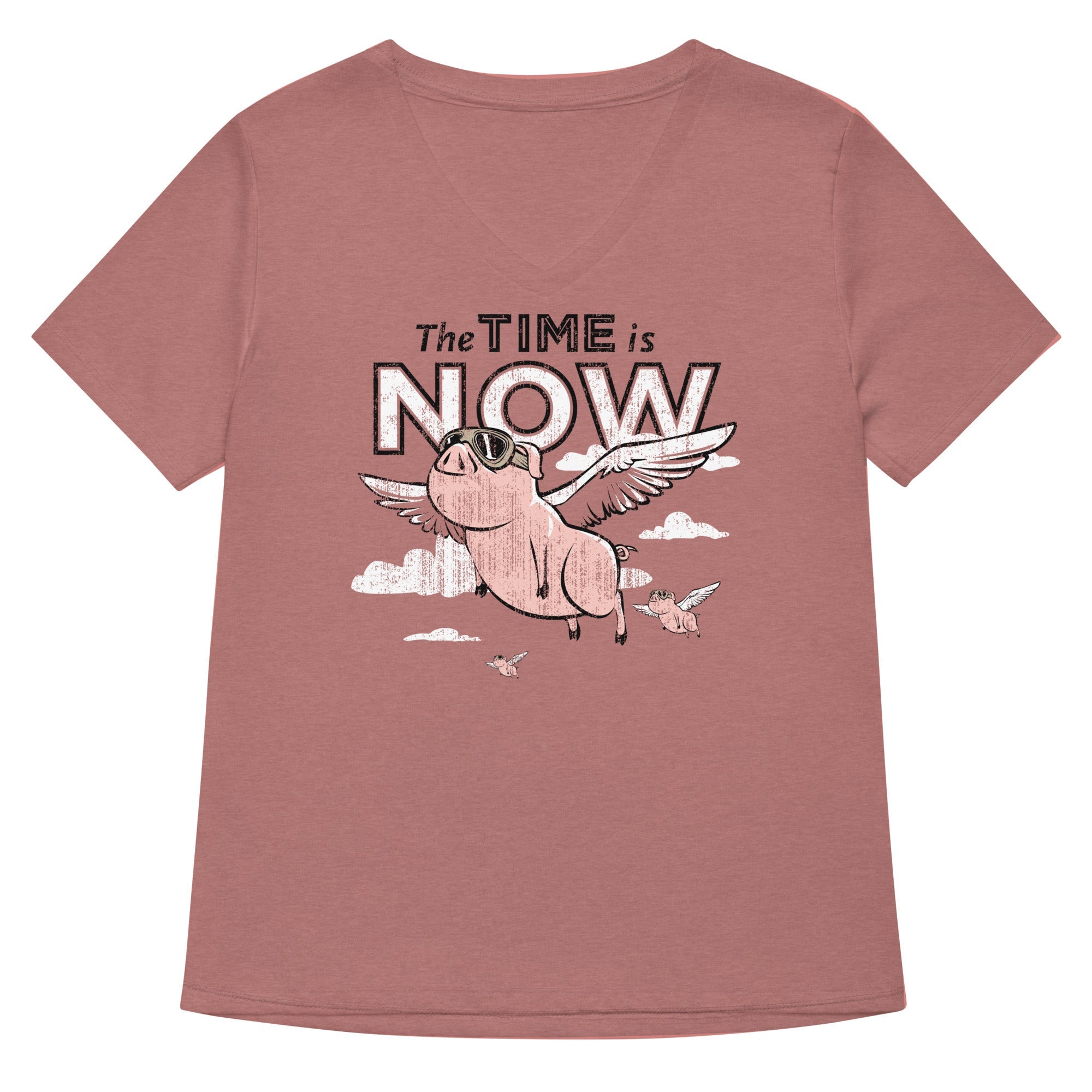 The Time Is Now Women's V-Neck Tee Hoodie, Sweatshirt | CoreVibeTees.com (Image 2)