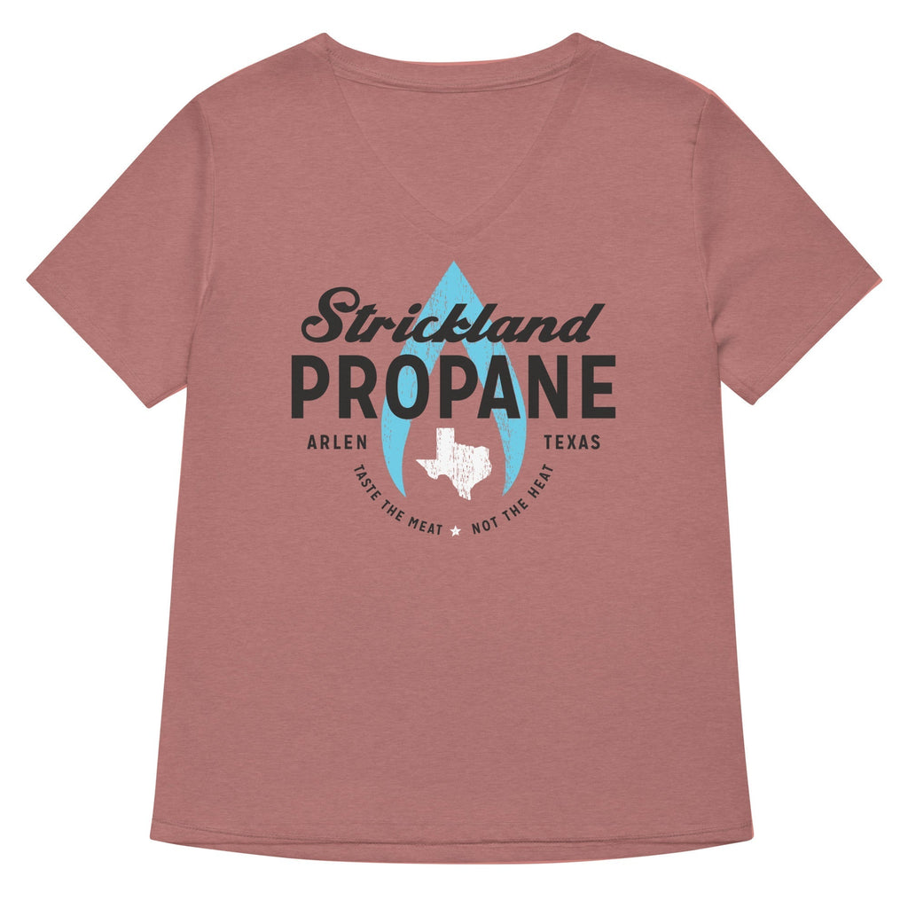Strickland Propane Women's V-Neck Tee Hoodie, Sweatshirt | CoreVibeTees.com (Image 2)