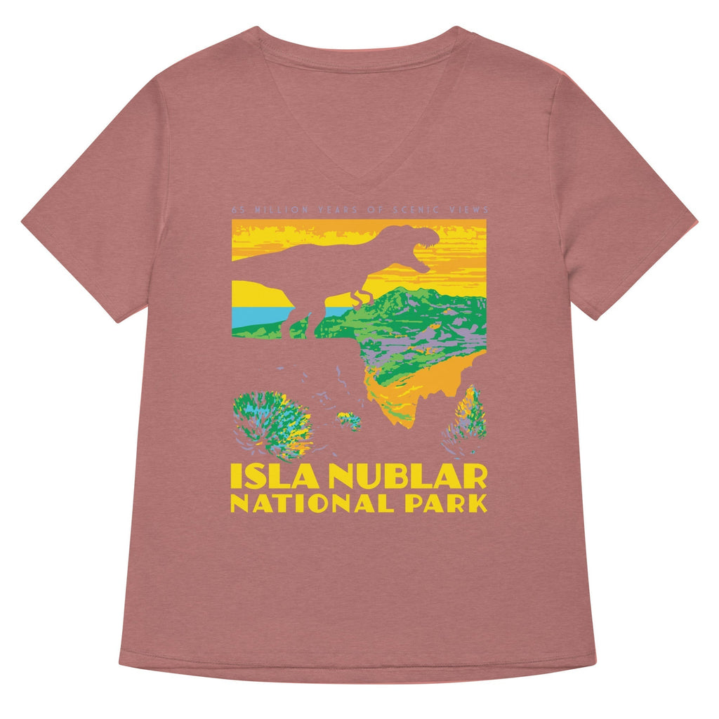 Isla Nublar National Park Women's V-Neck Tee Hoodie, Sweatshirt | CoreVibeTees.com (Image 5)