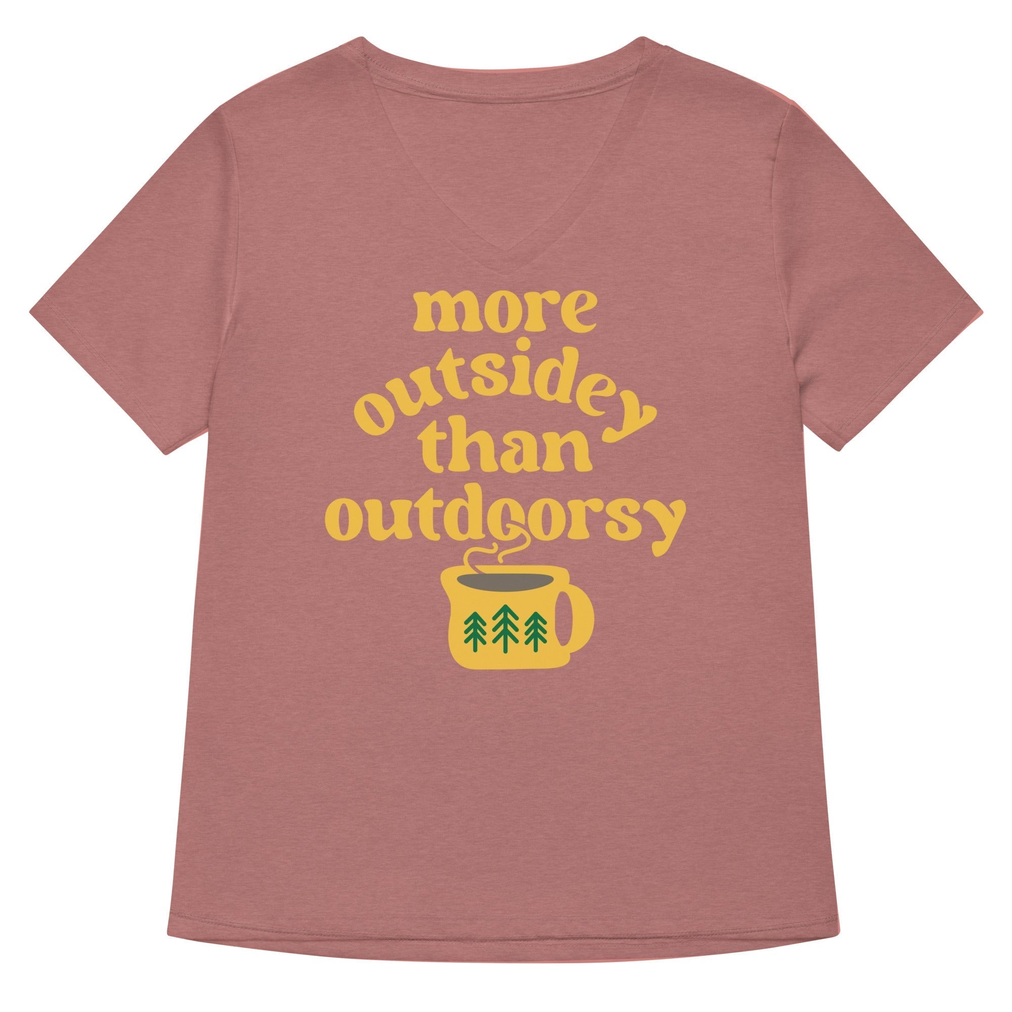 More Outsidey Than Outdoorsy Women's V-Neck Tee Hoodie, Sweatshirt | CoreVibeTees.com (Image 5)