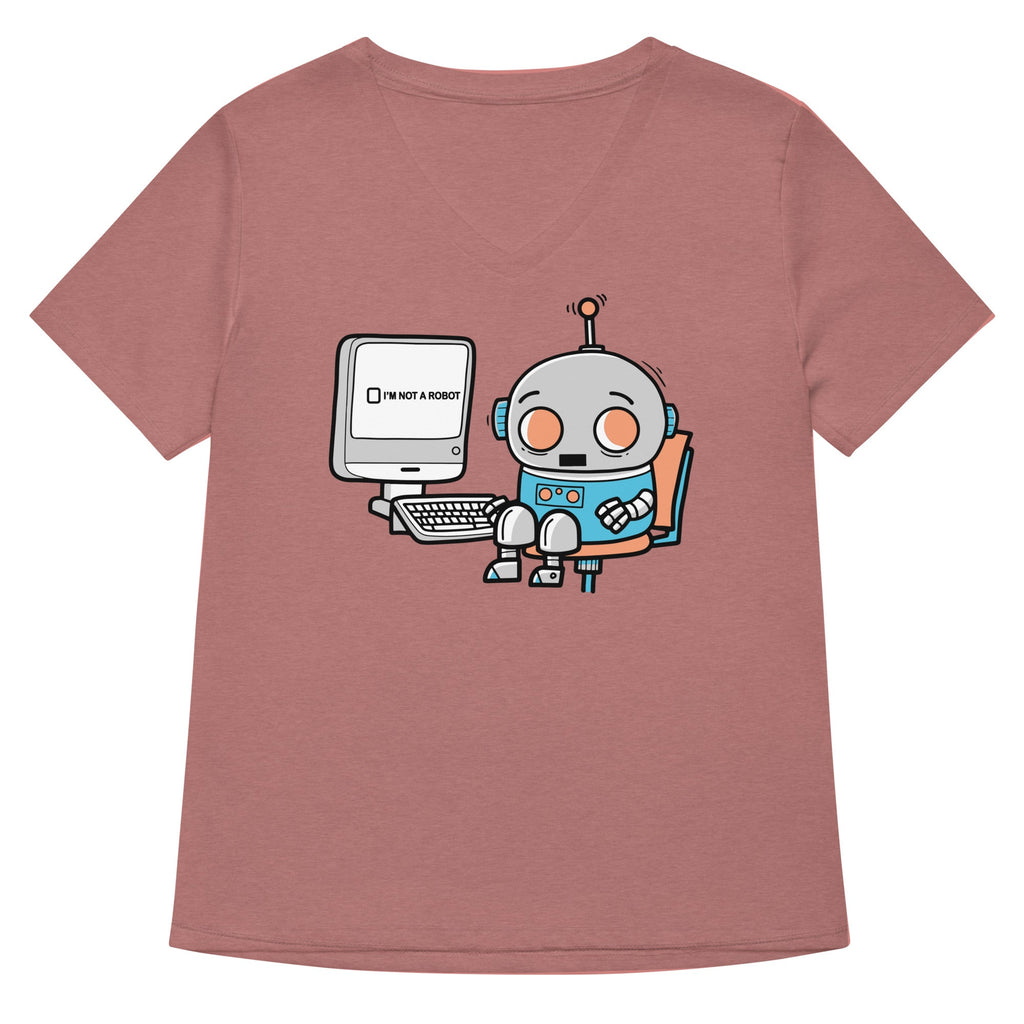 Robot Captcha Women's V-Neck Tee Hoodie, Sweatshirt | CoreVibeTees.com (Image 5)