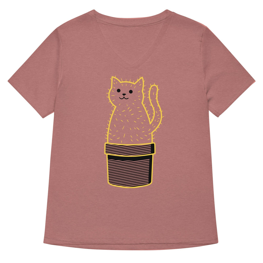Catcus Women's V-Neck Tee Hoodie, Sweatshirt | CoreVibeTees.com (Image 2)