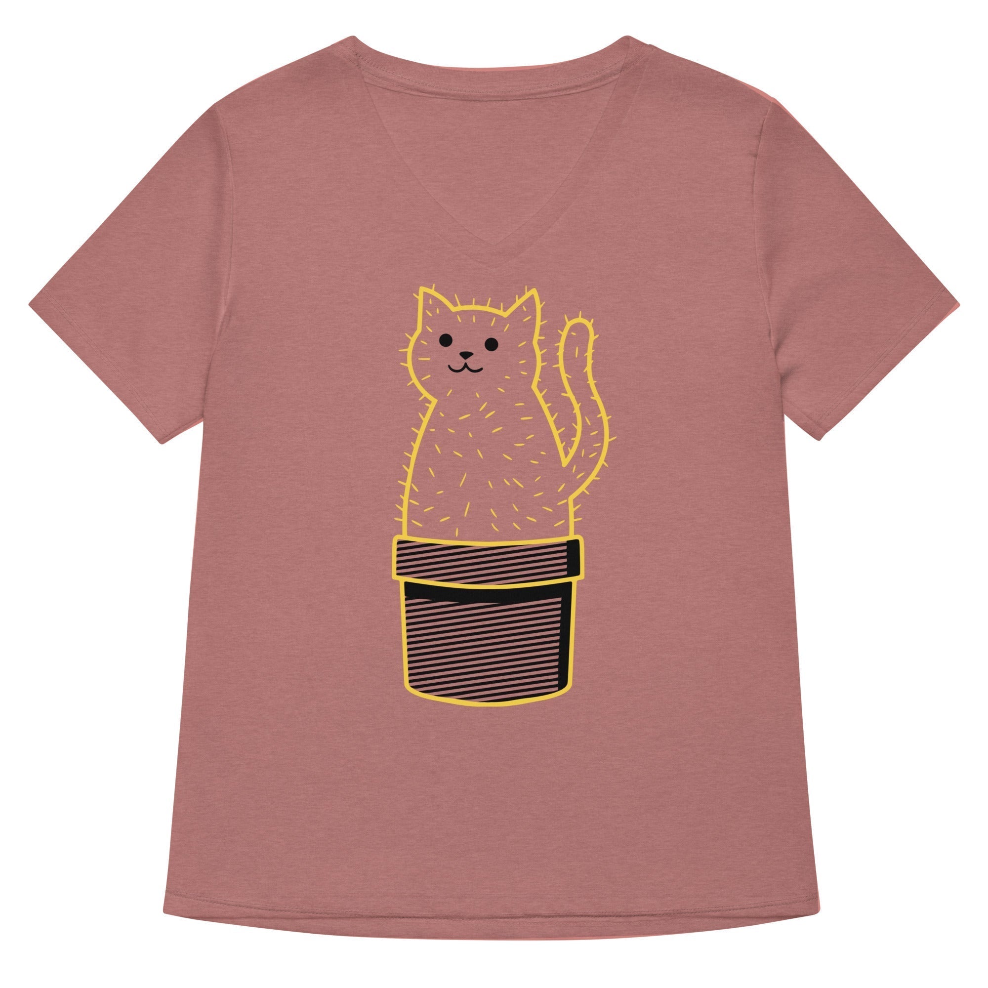 Catcus Women's V-Neck Tee Hoodie, Sweatshirt | CoreVibeTees.com (Image 2)