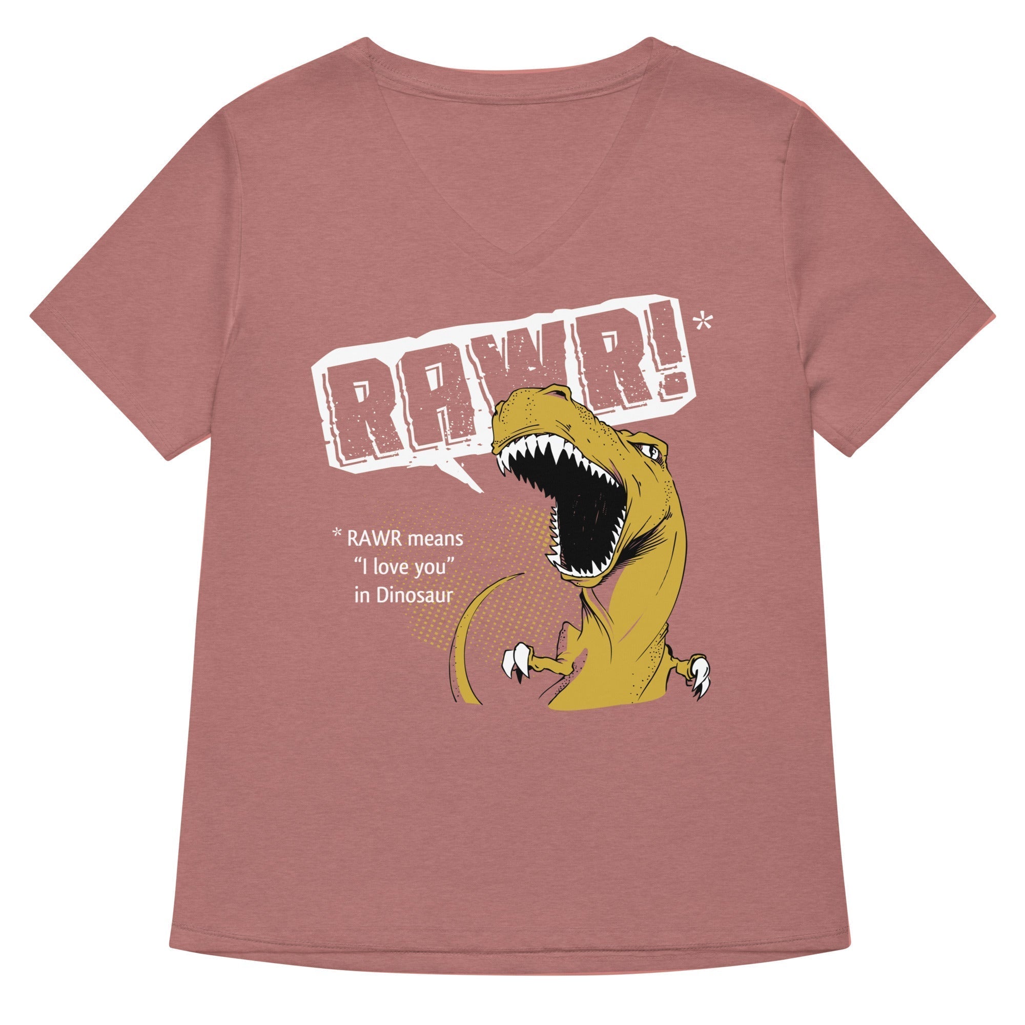 Rawr Means I Love You Women's V-Neck Tee Hoodie, Sweatshirt | CoreVibeTees.com (Image 5)