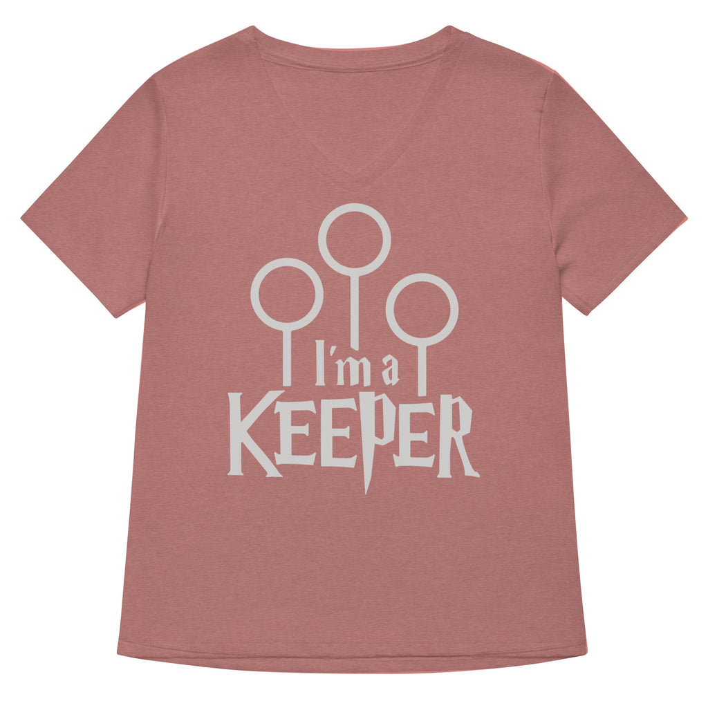 I'm A Keeper Women's V-Neck Tee Hoodie, Sweatshirt | CoreVibeTees.com (Image 5)