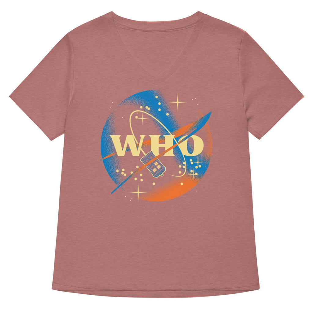 Who Space Administration Women's V-Neck Tee Hoodie, Sweatshirt | CoreVibeTees.com (Image 5)