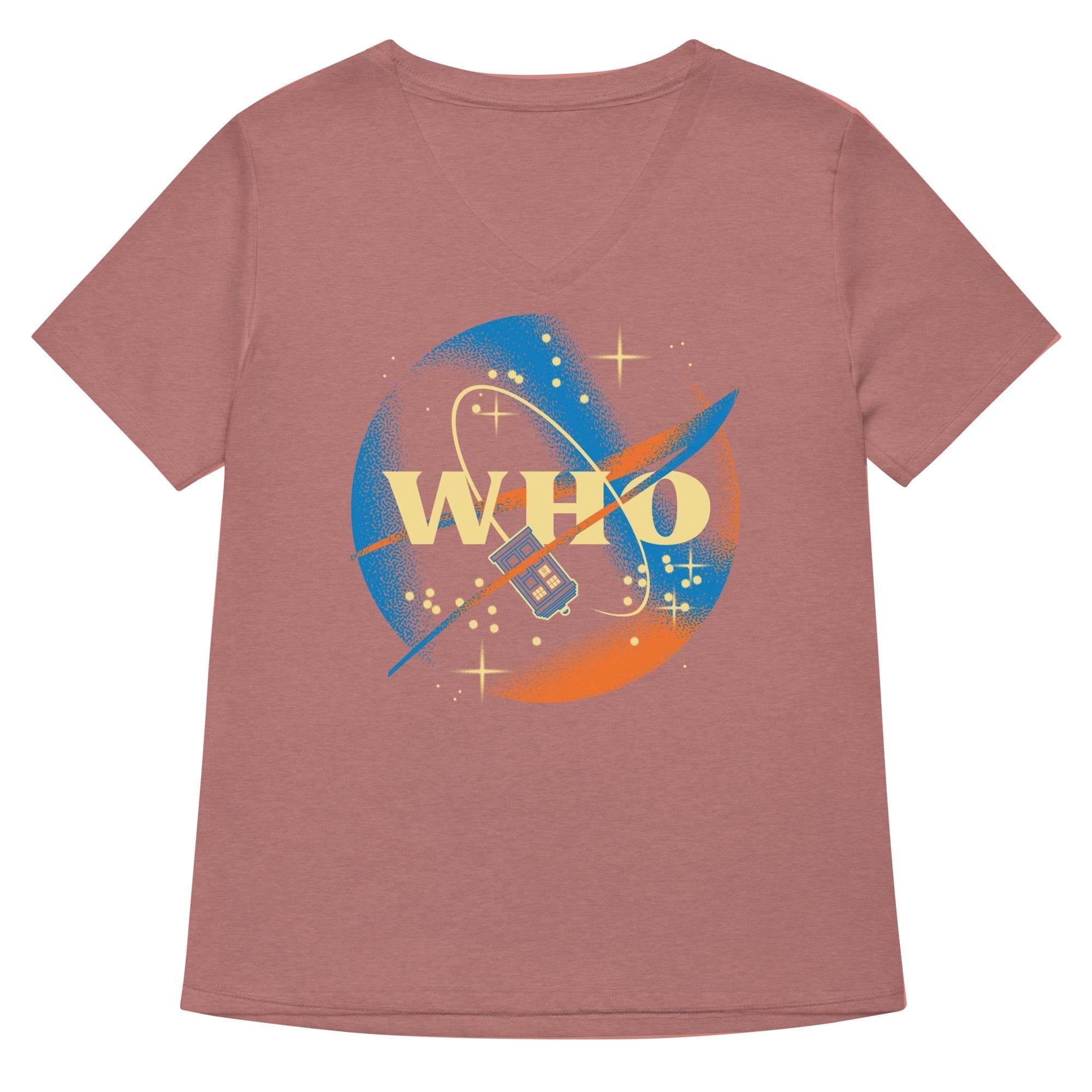 Who Space Administration Women's V-Neck Tee Hoodie, Sweatshirt | CoreVibeTees.com (Image 5)