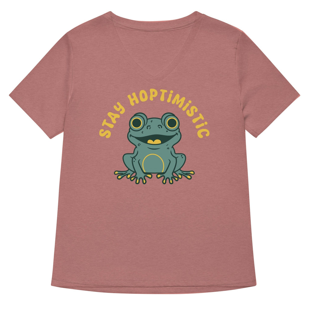 Stay Hoptimistic Women's V-Neck Tee Hoodie, Sweatshirt | CoreVibeTees.com (Image 5)