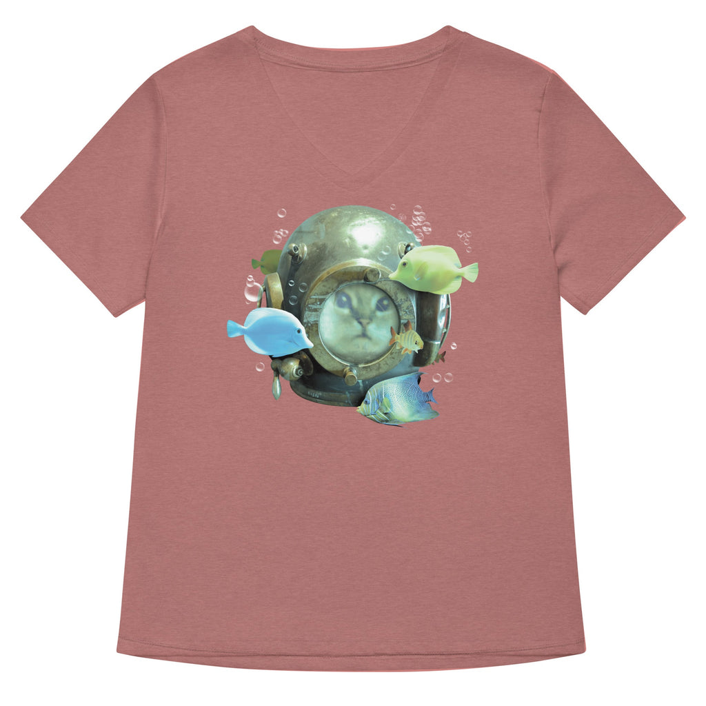 20,000 Purrrs Under The Sea Women's V-Neck Tee Hoodie, Sweatshirt | CoreVibeTees.com (Image 5)
