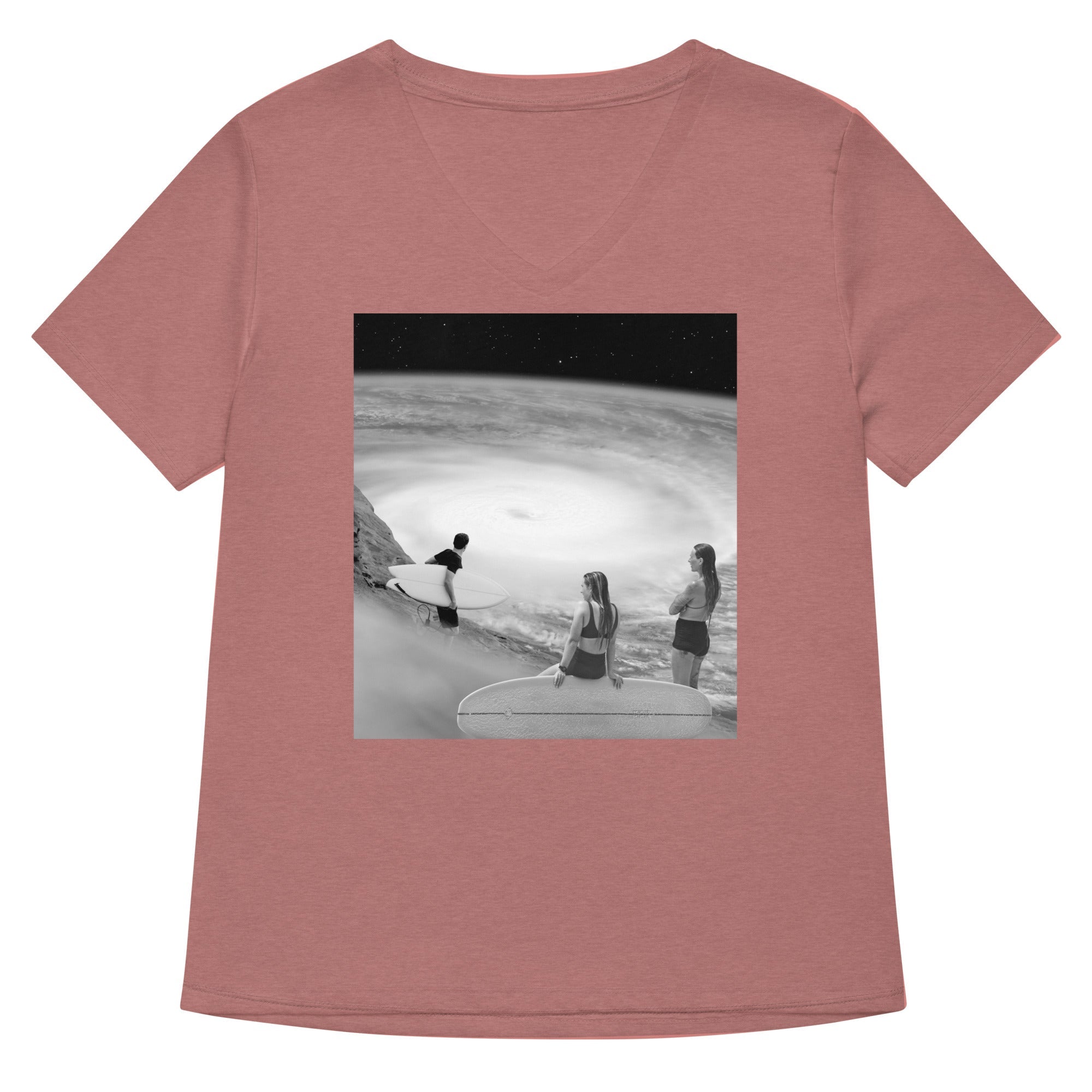 Surf's Up Women's V-Neck Tee Hoodie, Sweatshirt | CoreVibeTees.com (Image 2)