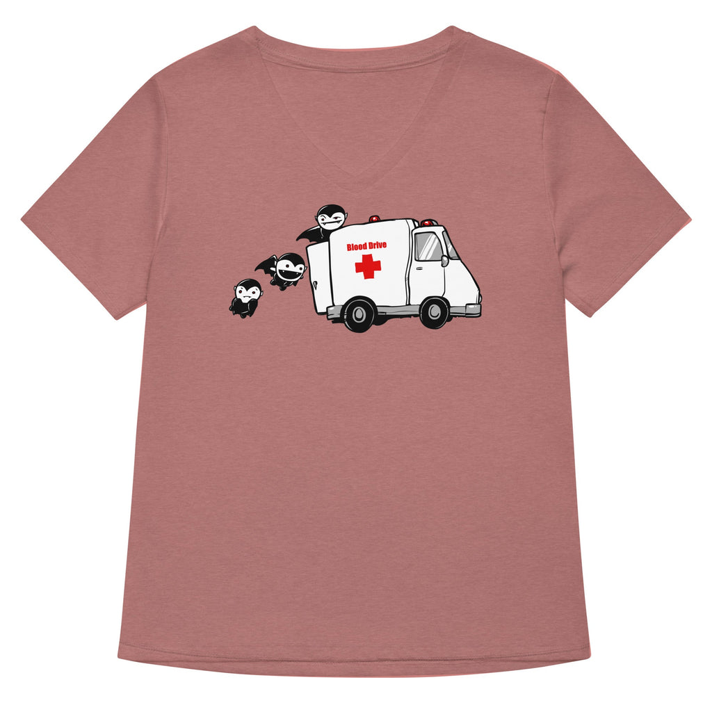 Blood Drive Vampires Women's V-Neck Tee Hoodie, Sweatshirt | CoreVibeTees.com (Image 2)