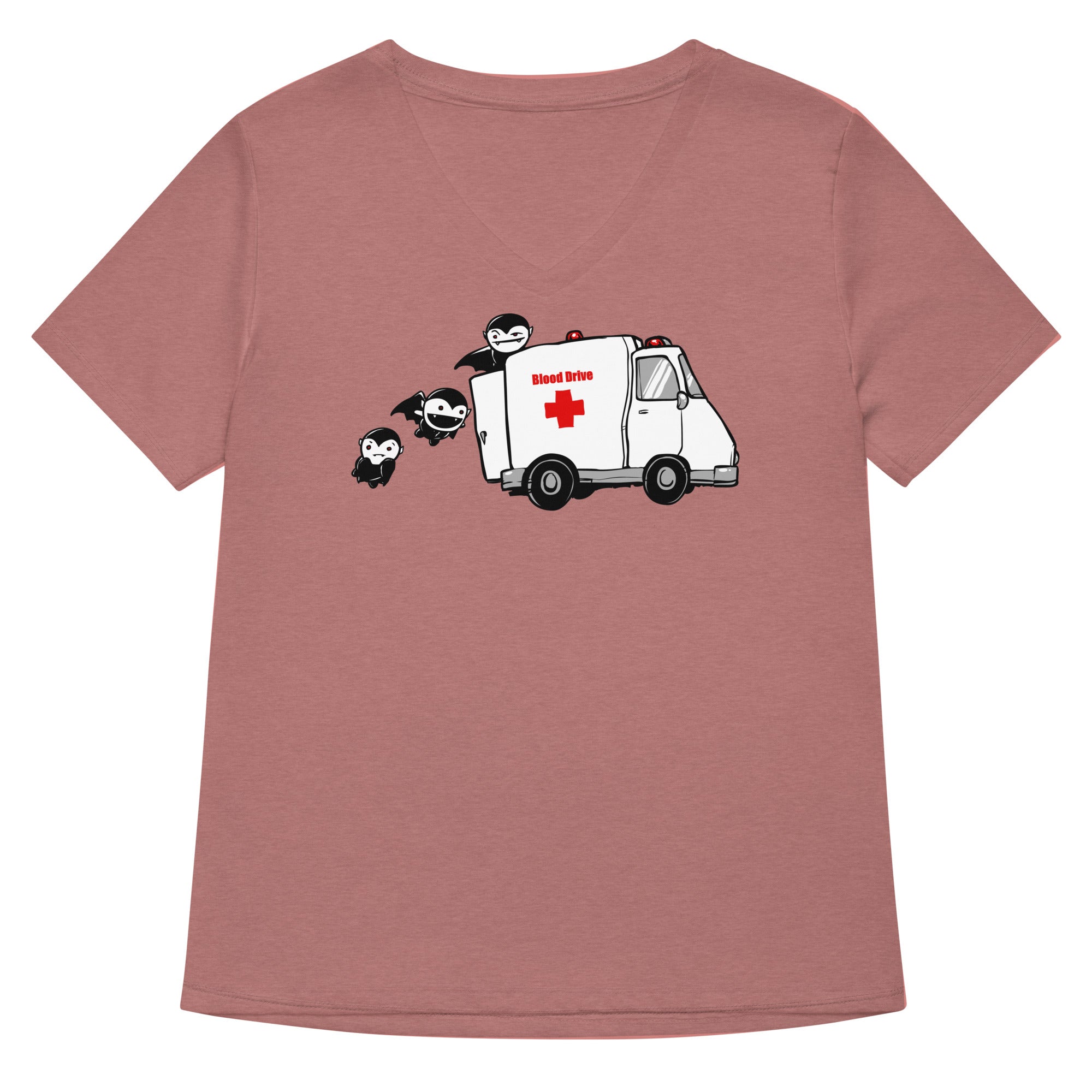 Blood Drive Vampires Women's V-Neck Tee Hoodie, Sweatshirt | CoreVibeTees.com (Image 2)