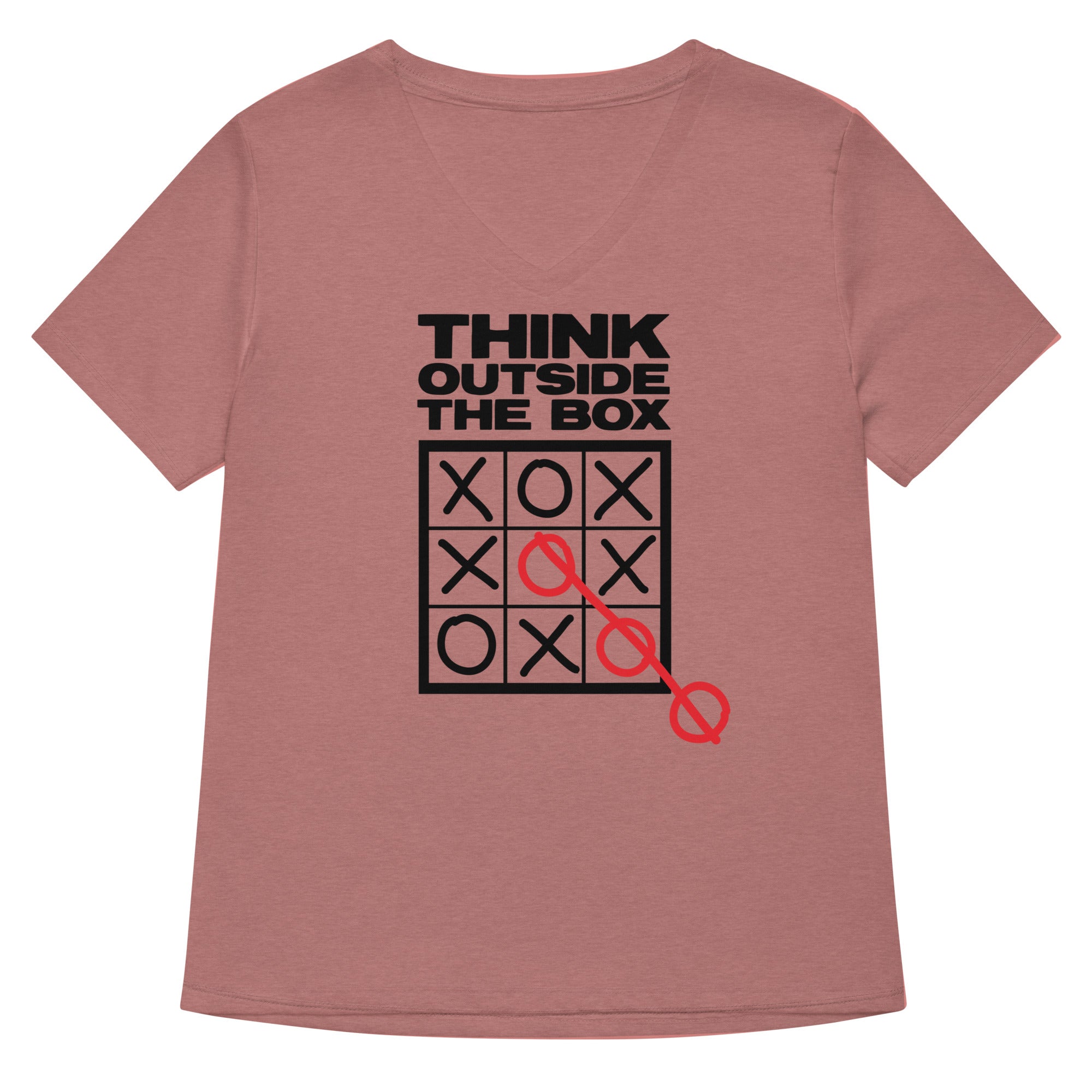 Think Outside The Box Women's V-Neck Tee Hoodie, Sweatshirt | CoreVibeTees.com (Image 2)