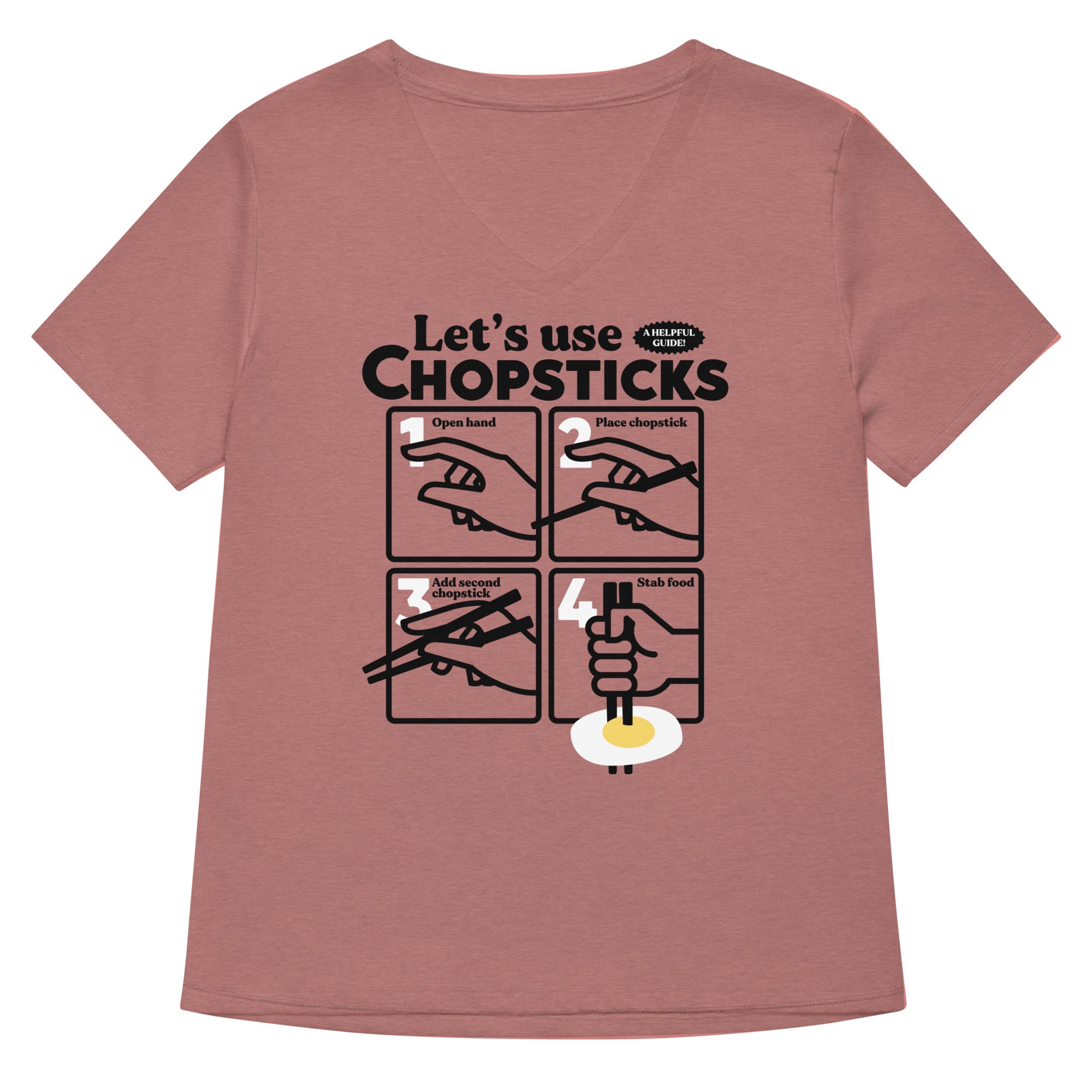 Let's Use Chopsticks Women's V-Neck Tee Hoodie, Sweatshirt | CoreVibeTees.com