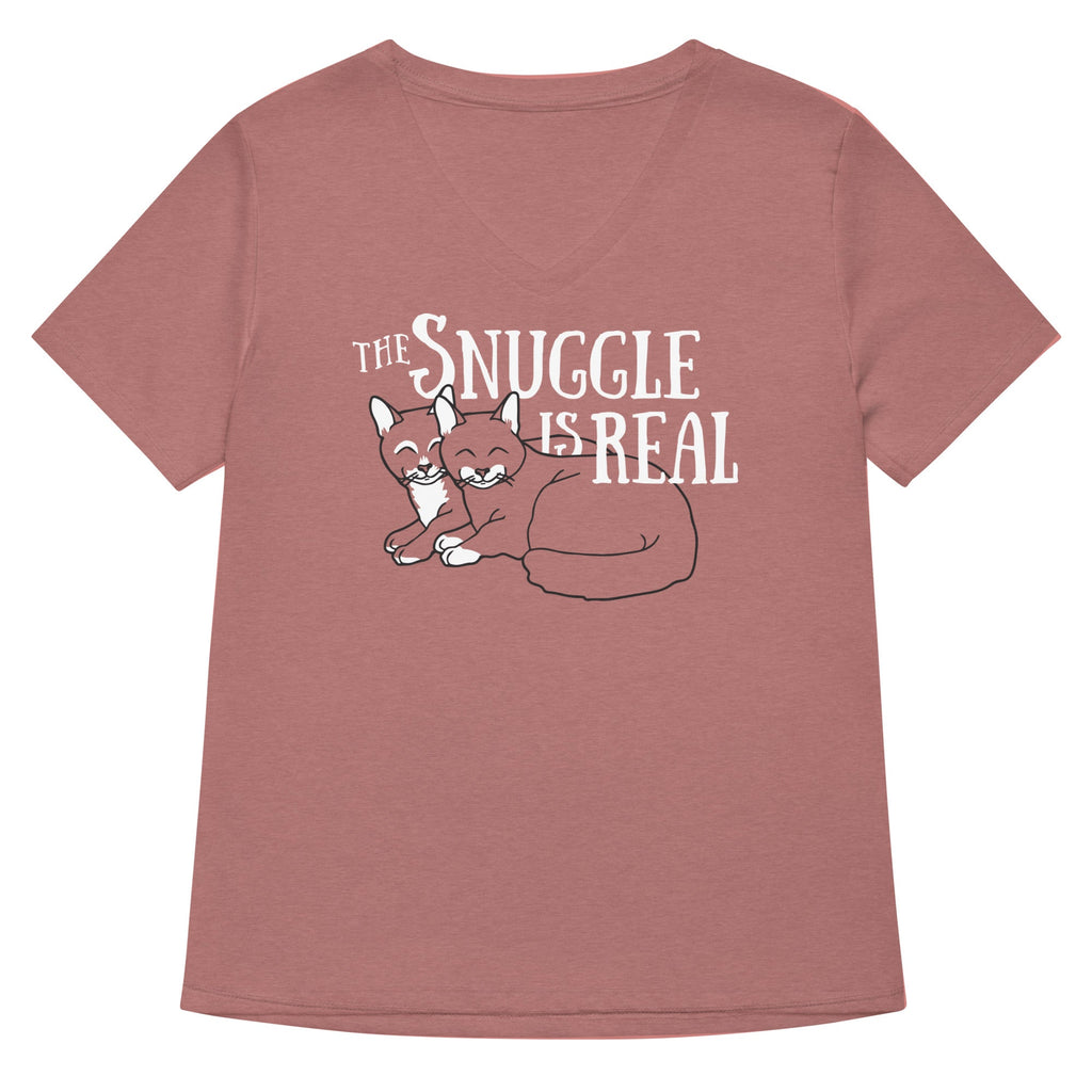 The Snuggle Is Real Women's V-Neck Tee Hoodie, Sweatshirt | CoreVibeTees.com