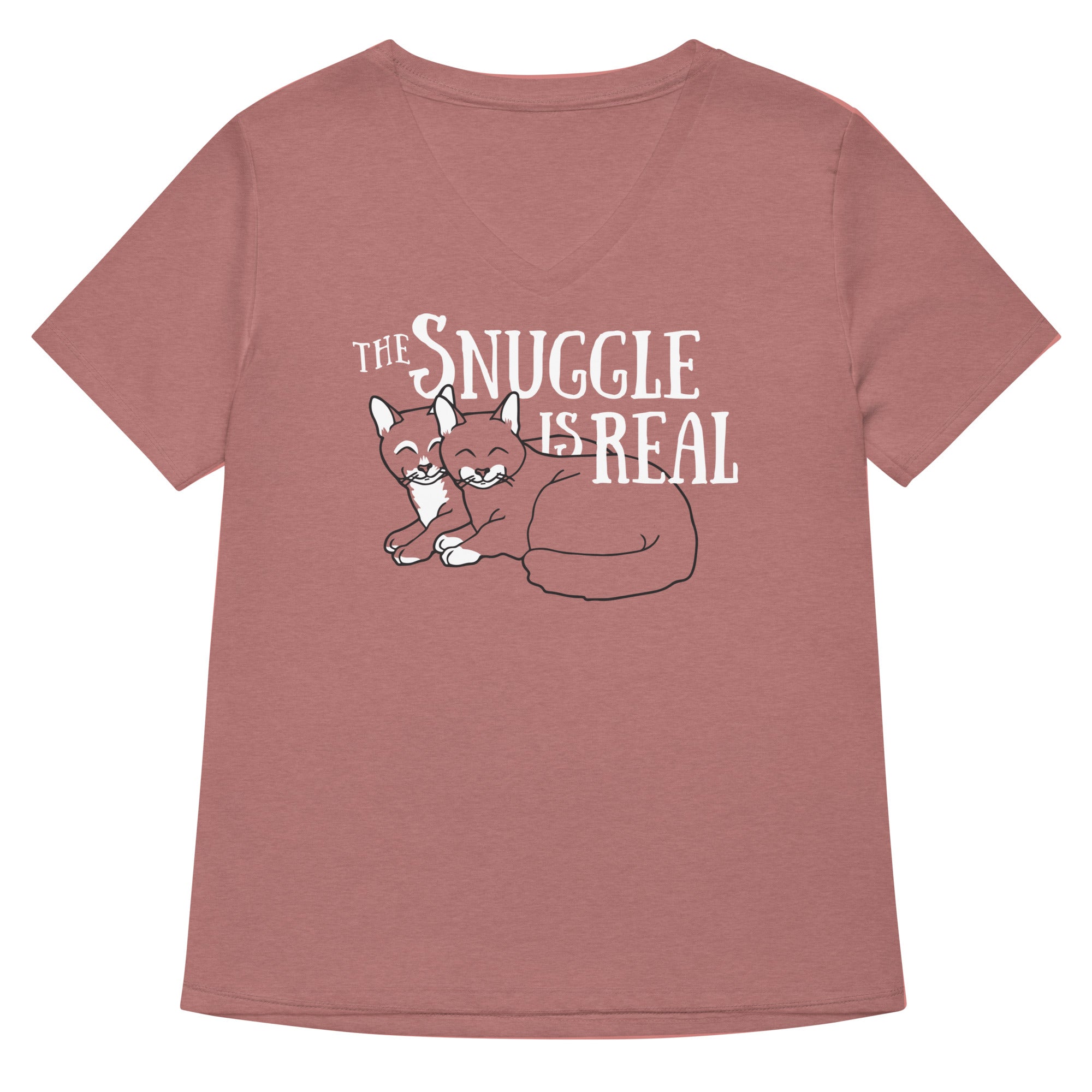 The Snuggle Is Real Women's V-Neck Tee Hoodie, Sweatshirt | CoreVibeTees.com