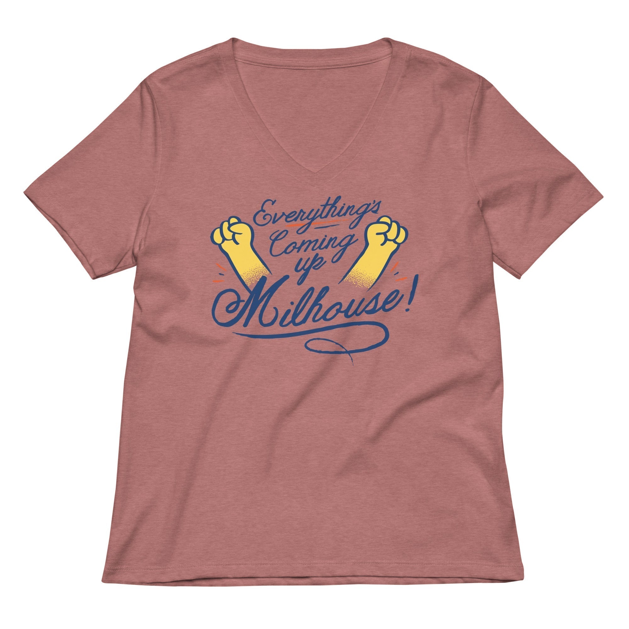 Everything's Coming Up Milhouse! Women's V-Neck Tee Hoodie, Sweatshirt | CoreVibeTees.com (Image 2)