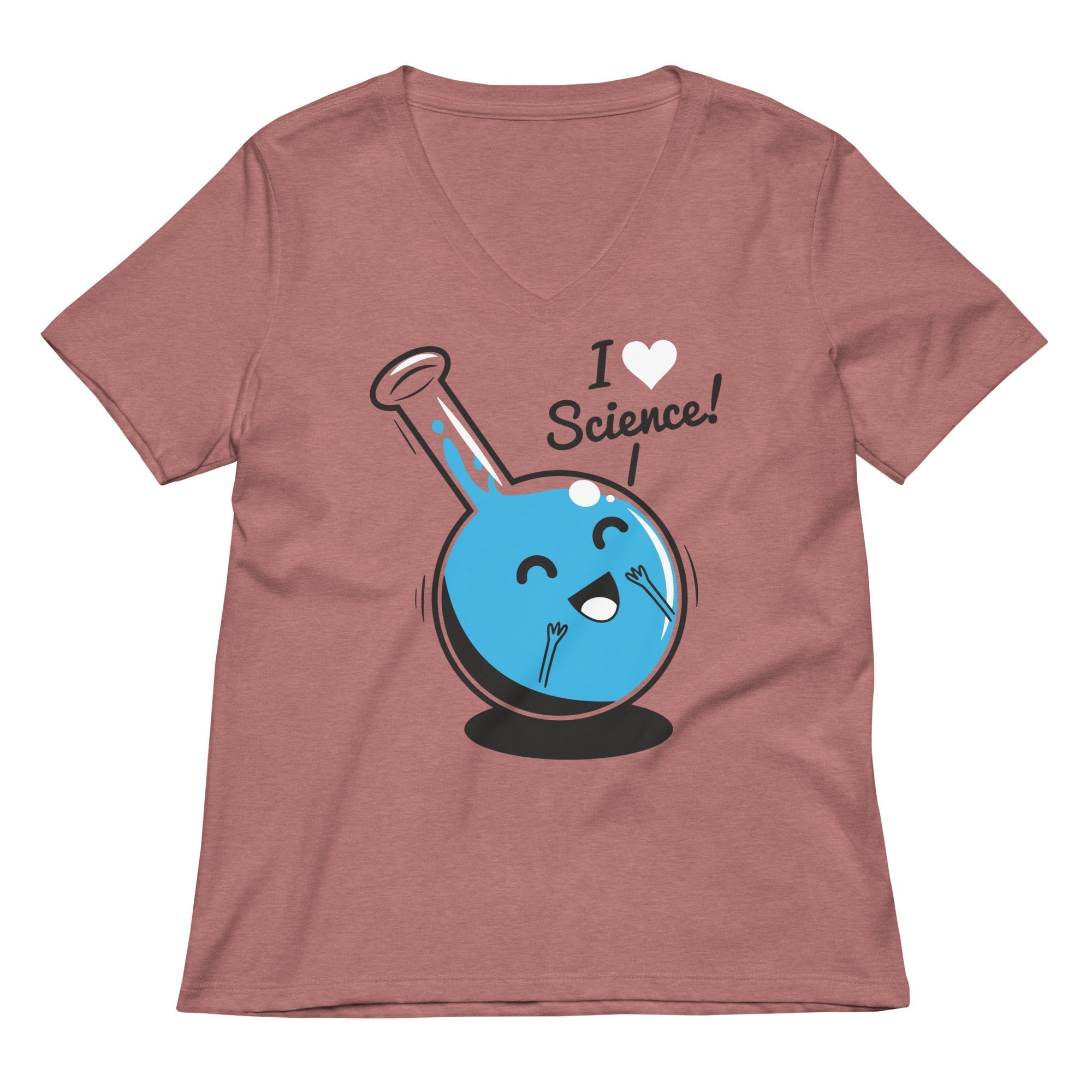I Heart Science Women's V-Neck Tee Hoodie, Sweatshirt | CoreVibeTees.com (Image 2)
