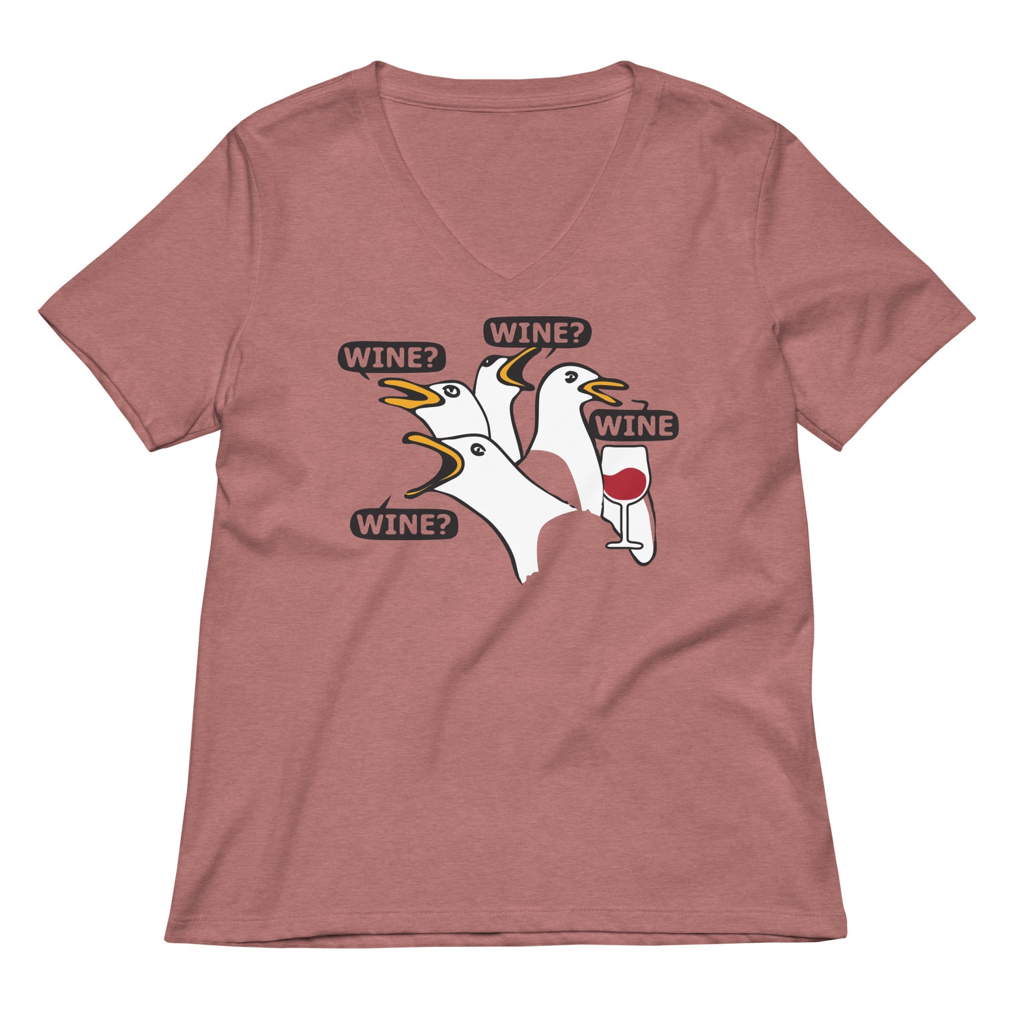 Wine Wine Wine Wine Women's V-Neck Tee Hoodie, Sweatshirt | CoreVibeTees.com (Image 1)