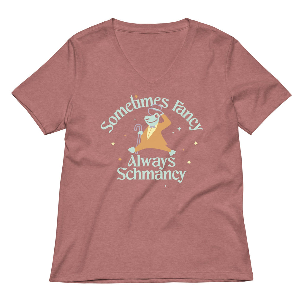 Sometimes Fancy Always Schmancy Women's V-Neck Tee Hoodie, Sweatshirt | CoreVibeTees.com (Image 5)