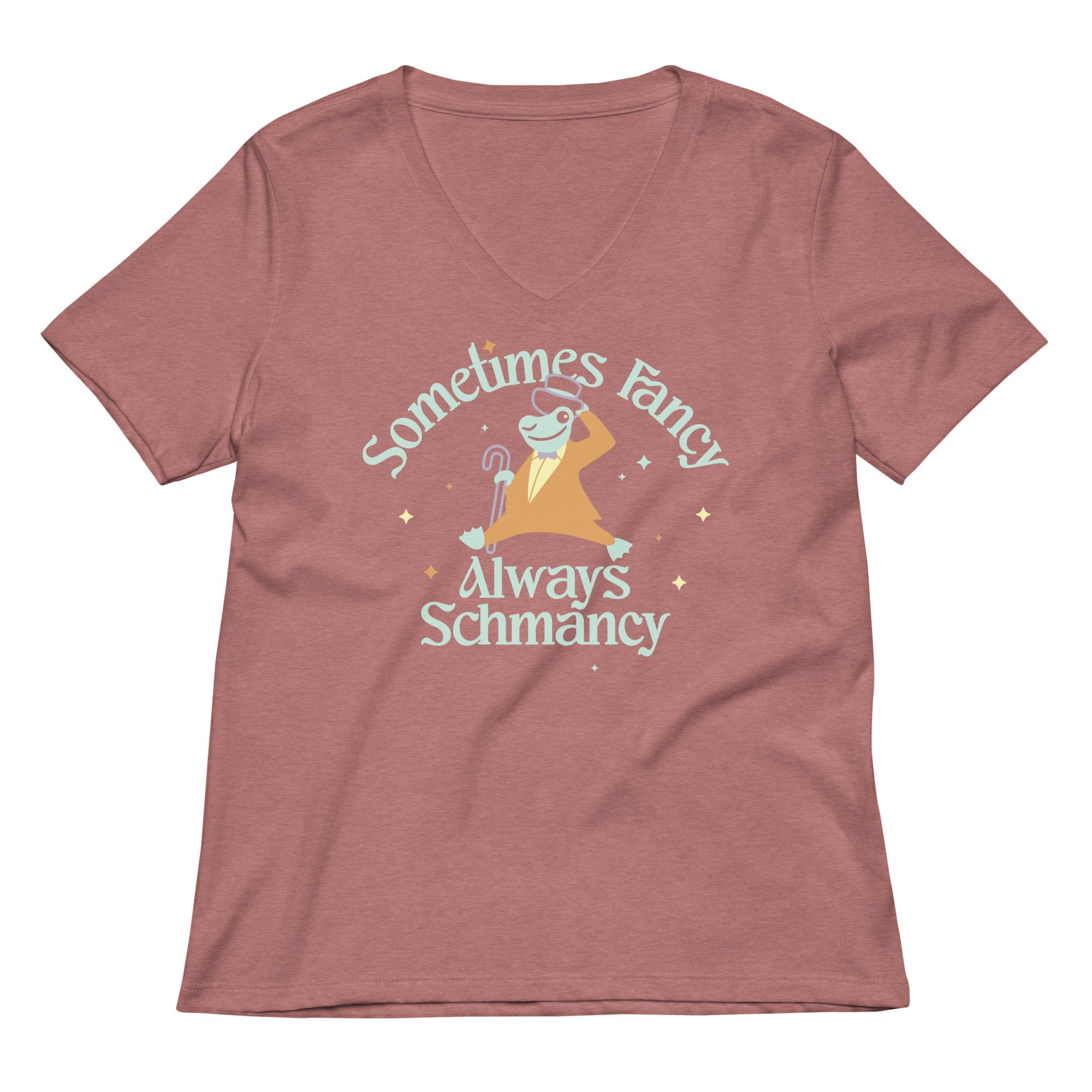 Sometimes Fancy Always Schmancy Women's V-Neck Tee Hoodie, Sweatshirt | CoreVibeTees.com (Image 5)