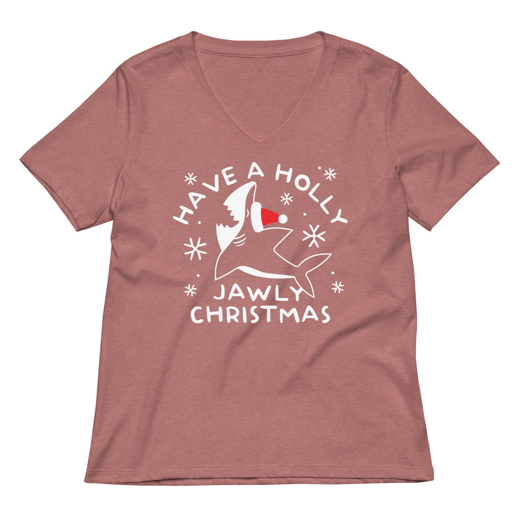 Have A Holly Jawly Christmas Women's V-Neck Tee Hoodie, Sweatshirt | CoreVibeTees.com (Image 5)