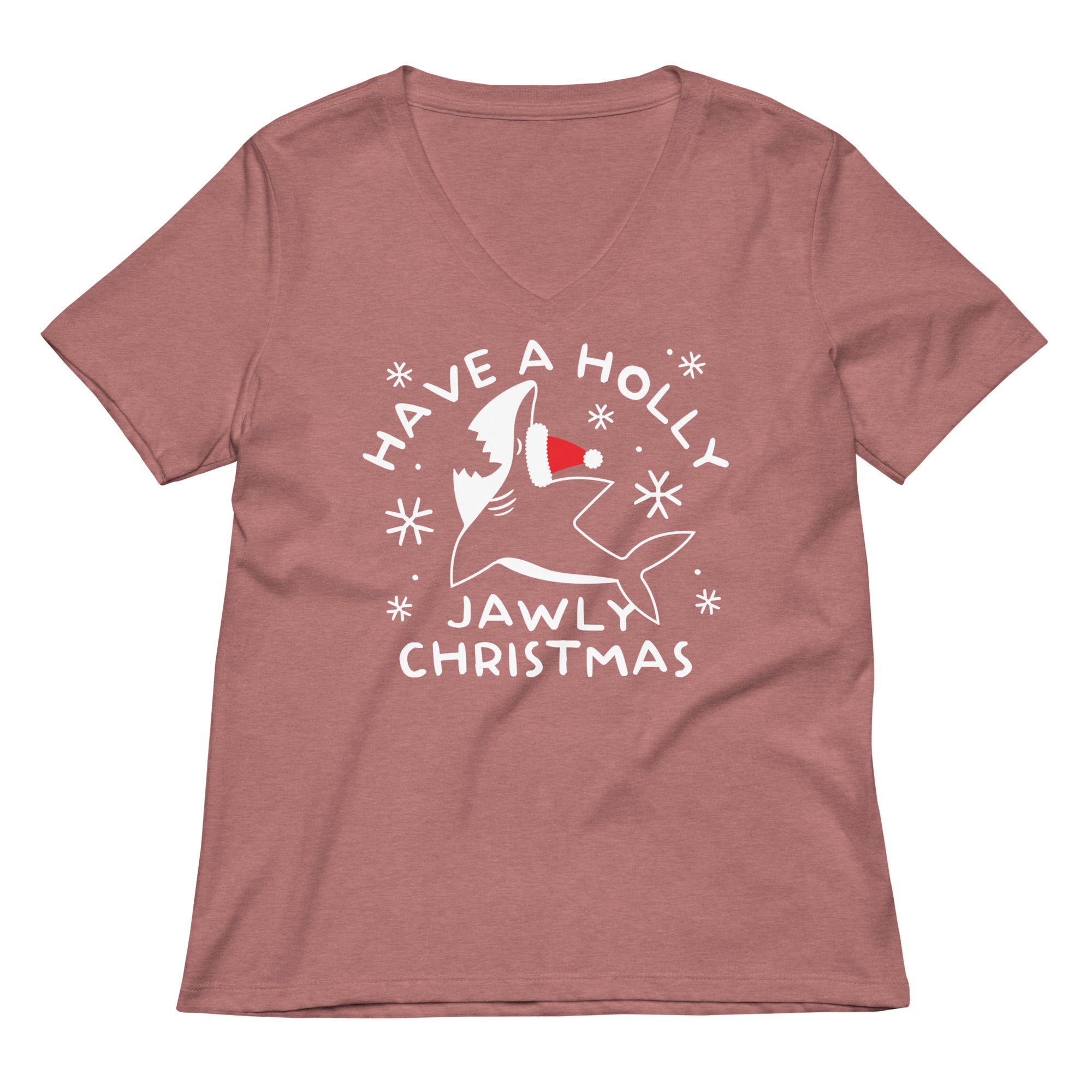 Have A Holly Jawly Christmas Women's V-Neck Tee Hoodie, Sweatshirt | CoreVibeTees.com (Image 5)