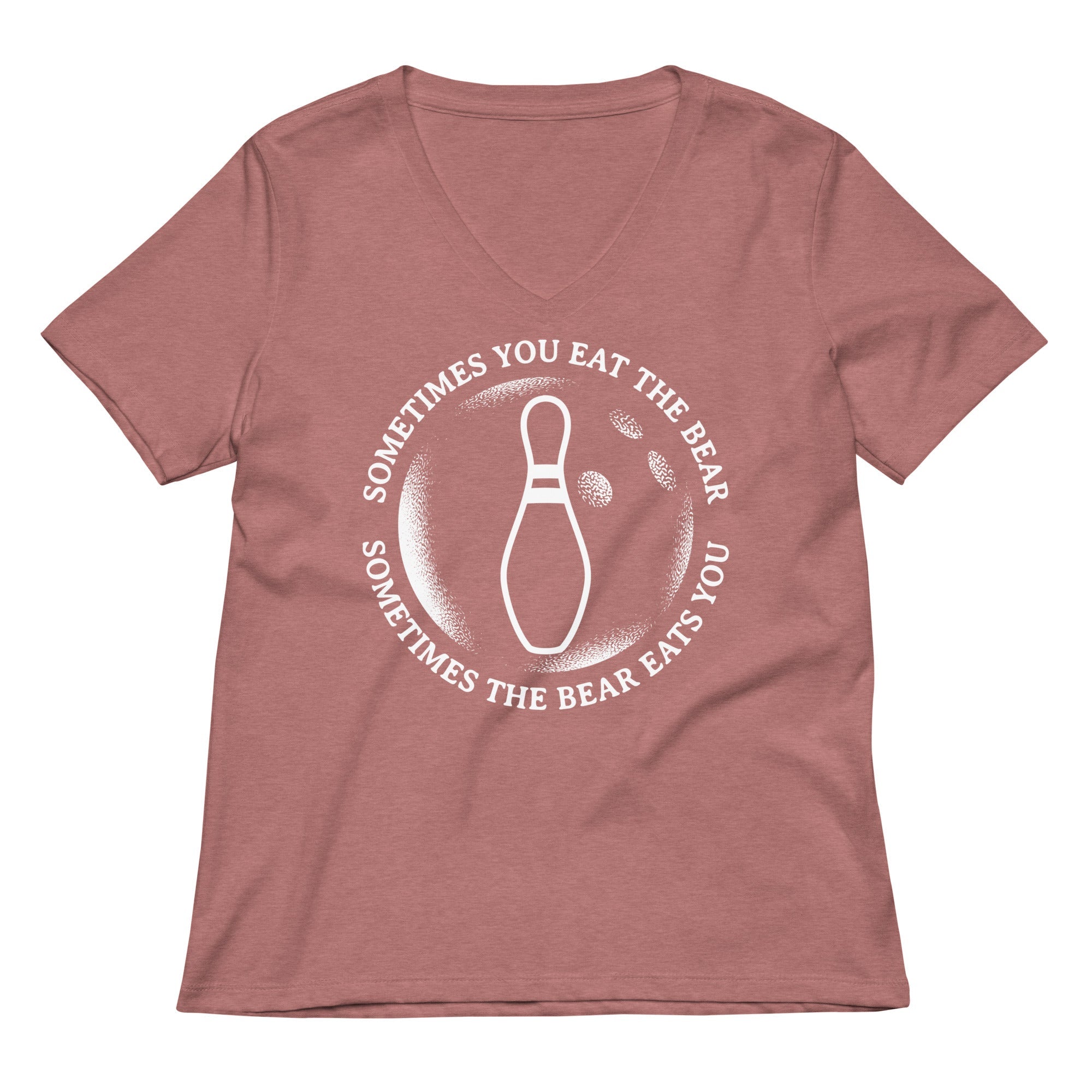 Sometimes You Eat The Bear Women's V-Neck Tee Hoodie, Sweatshirt | CoreVibeTees.com (Image 5)