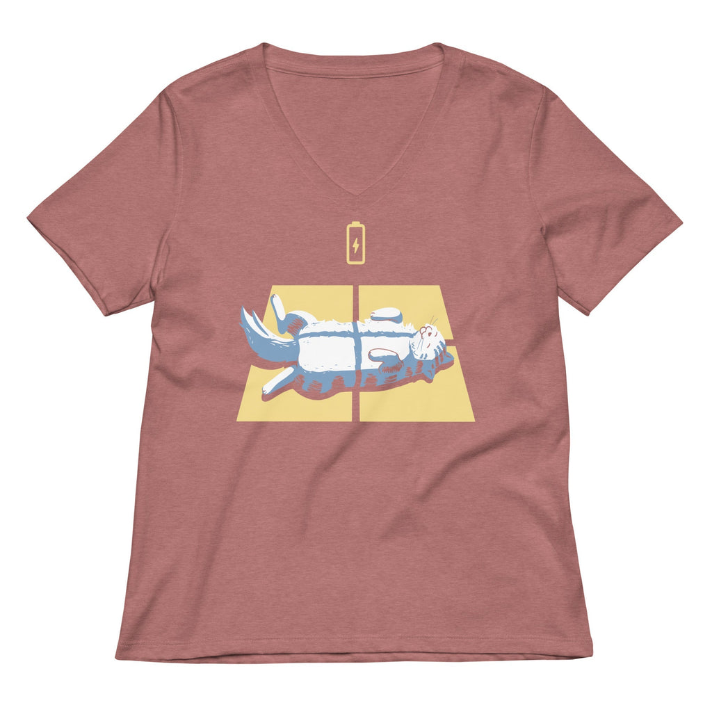 Solar Charging Women's V-Neck Tee Hoodie, Sweatshirt | CoreVibeTees.com (Image 5)