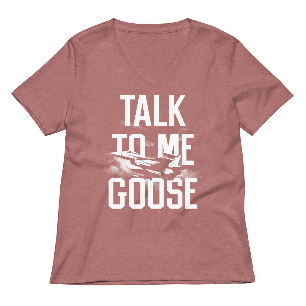 Talk To Me Goose Women's V-Neck Tee Hoodie, Sweatshirt | CoreVibeTees.com (Image 3)