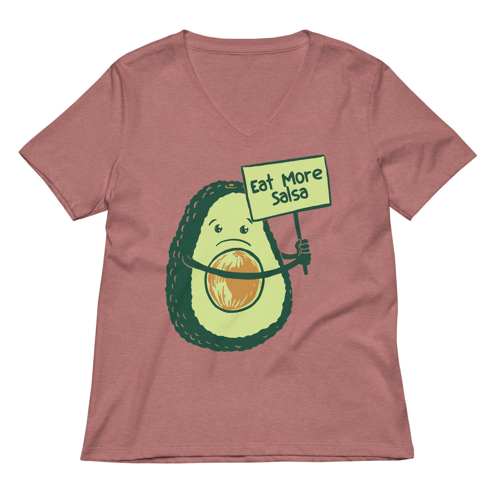 Eat More Salsa Women's V-Neck Tee Hoodie, Sweatshirt | CoreVibeTees.com (Image 4)