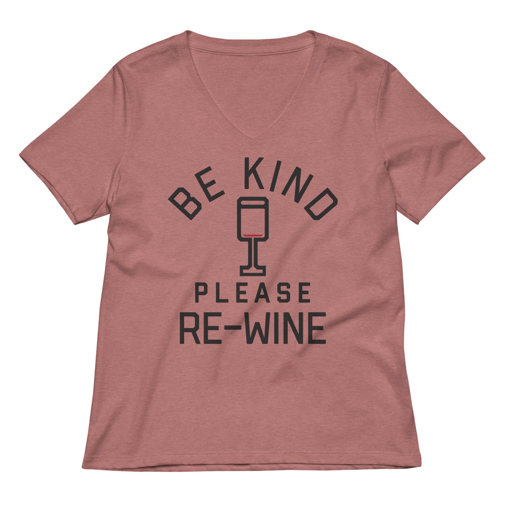 Be Kind, Please Re-Wine Women's V-Neck Tee Hoodie, Sweatshirt | CoreVibeTees.com (Image 2)